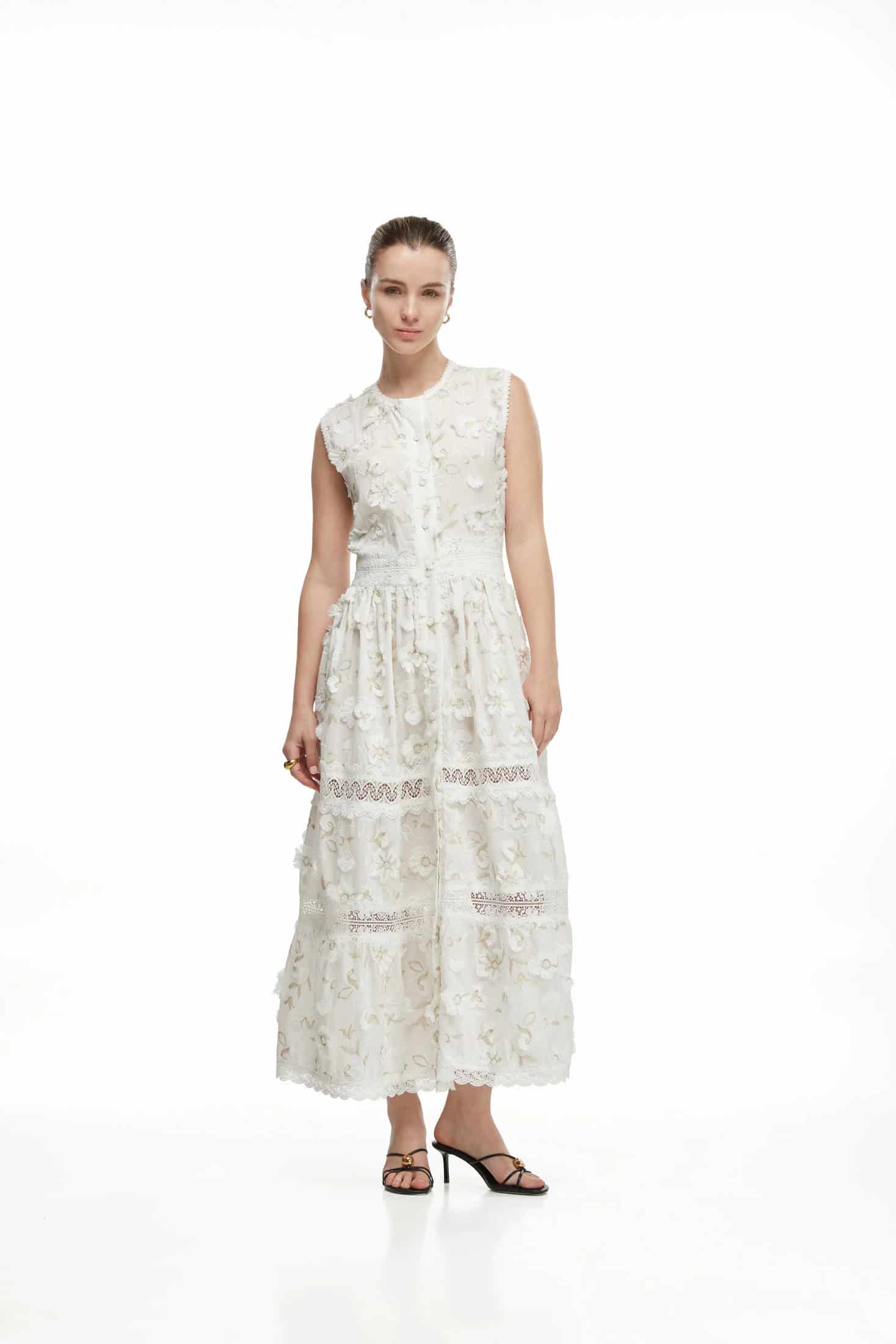 CAMELIA MAXI DRESS WHITE - miniatura 2