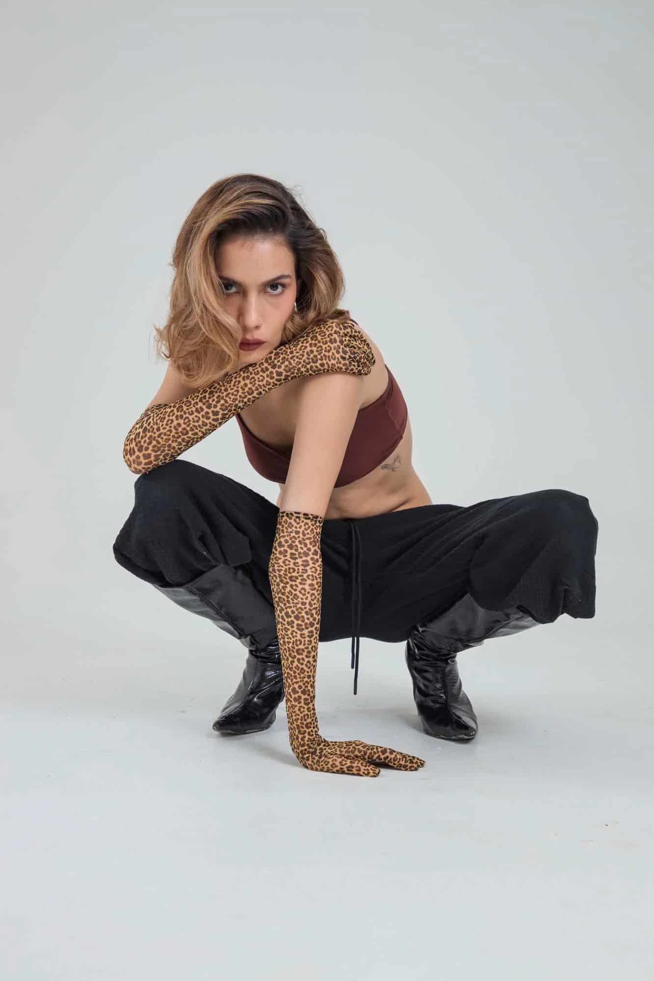 LEOPARD MESH GLOVES - miniatura 14