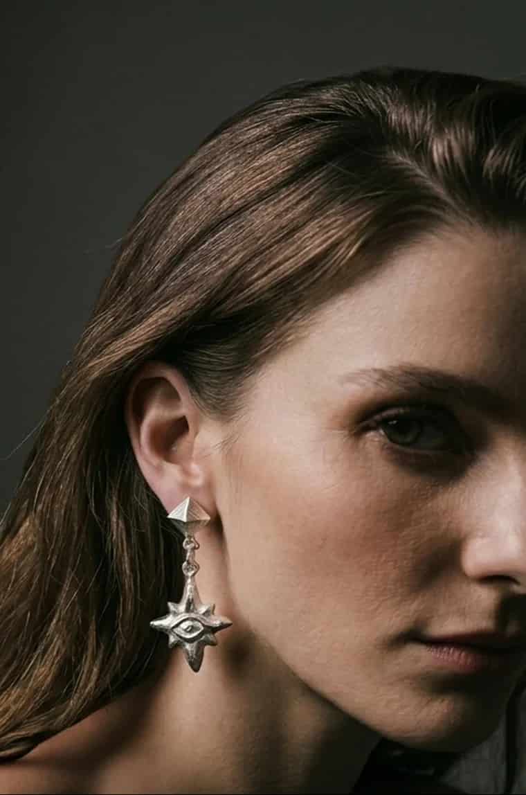 CARVED STAR EARRINGS - miniatura 2