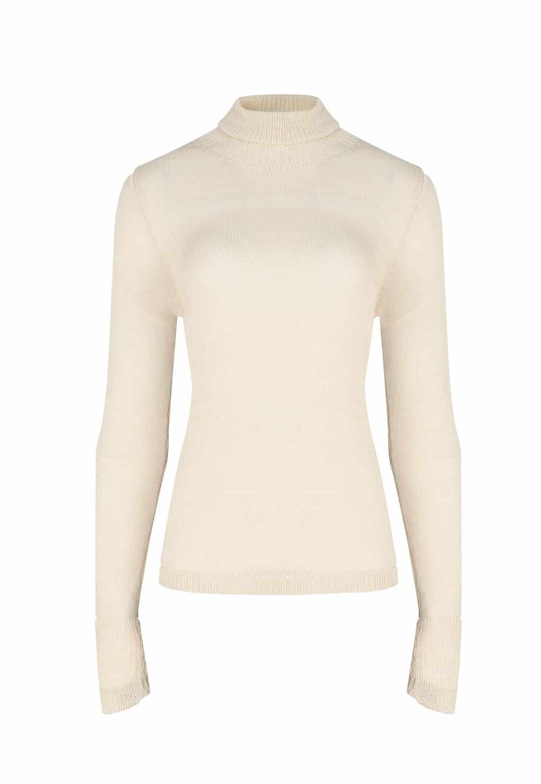 BABY ALPACA SILK KNITTED TURTLENECK SWEATER - miniatura 1