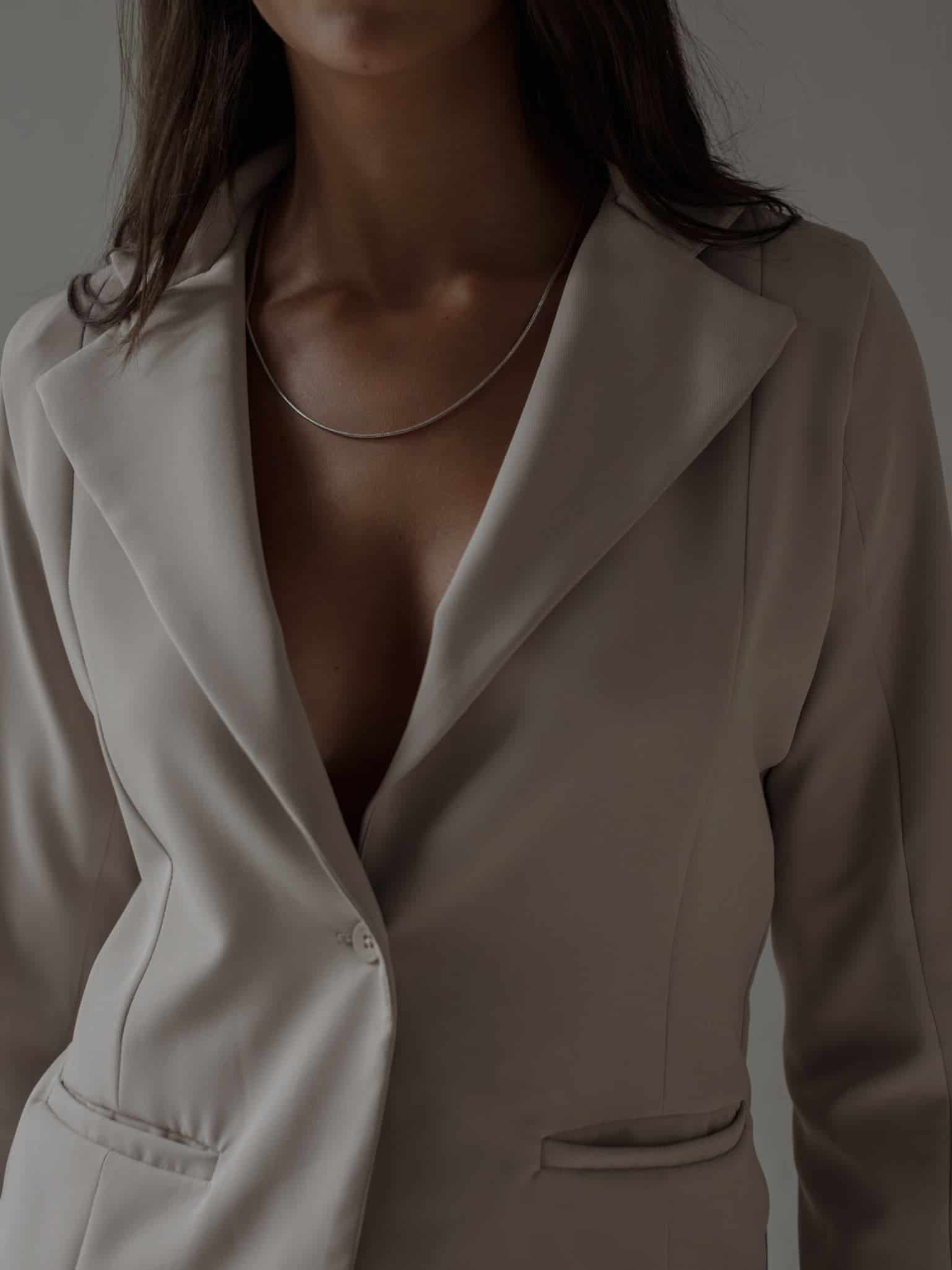 WAIST CLASSIC BLAZER - SAND - miniatura 8