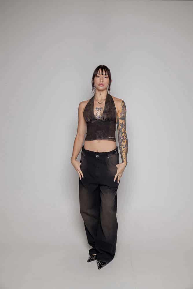 Baggy Courage Negro Desgastes - miniatura 3
