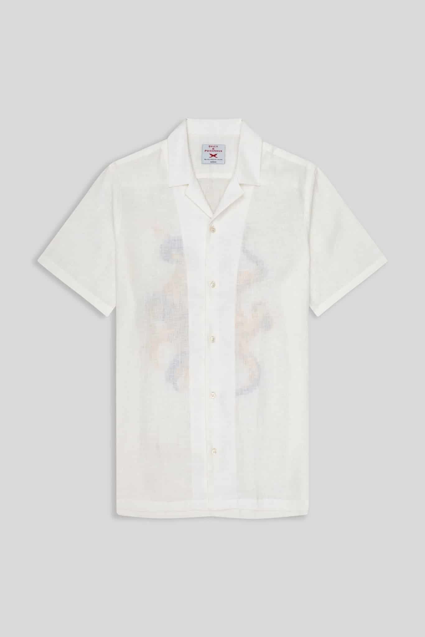 Men's linen shirt yellow octopus - miniatura 5