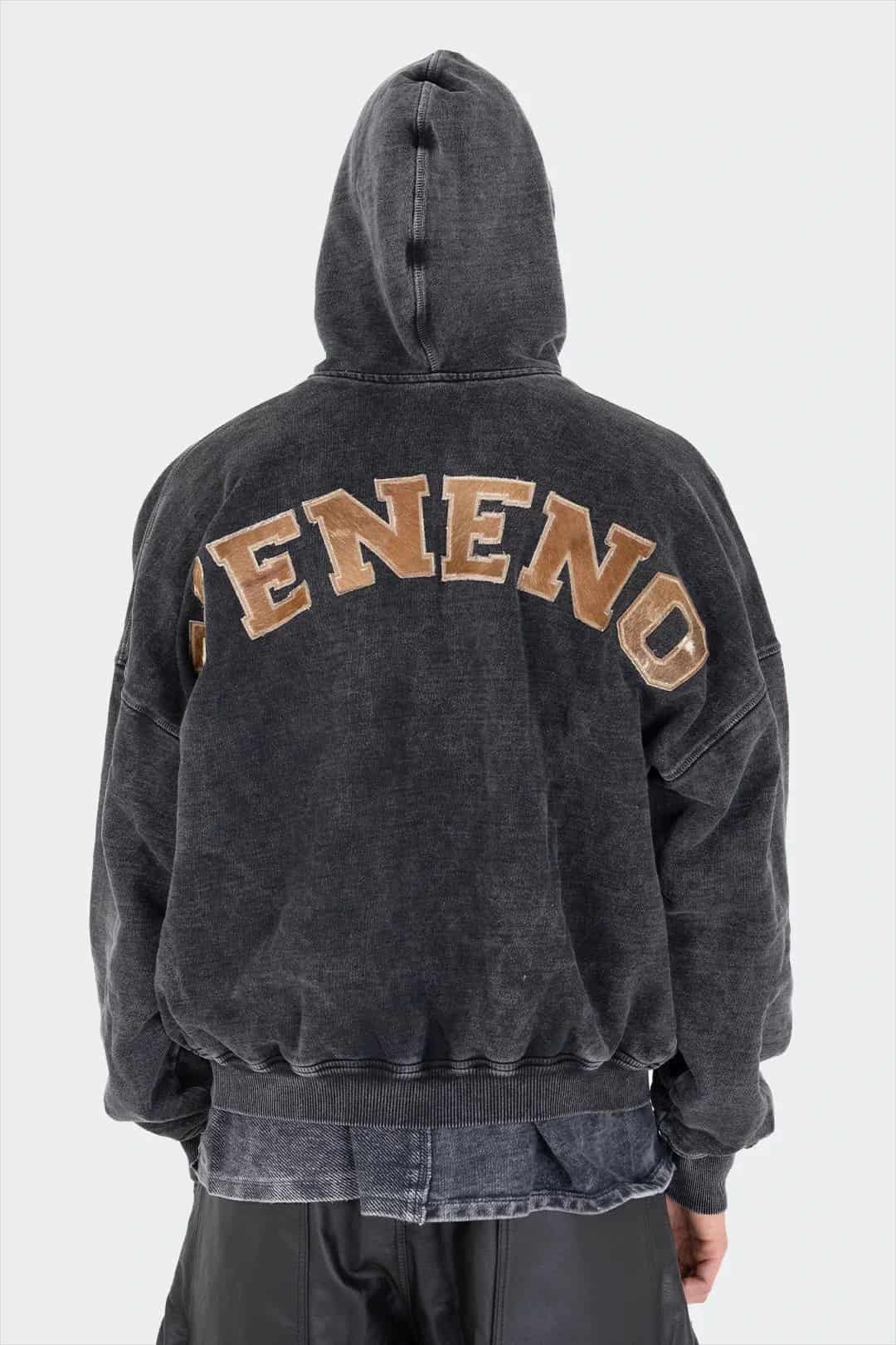 VENENO BUZO ZIPPER LEATHER COW - miniatura 4