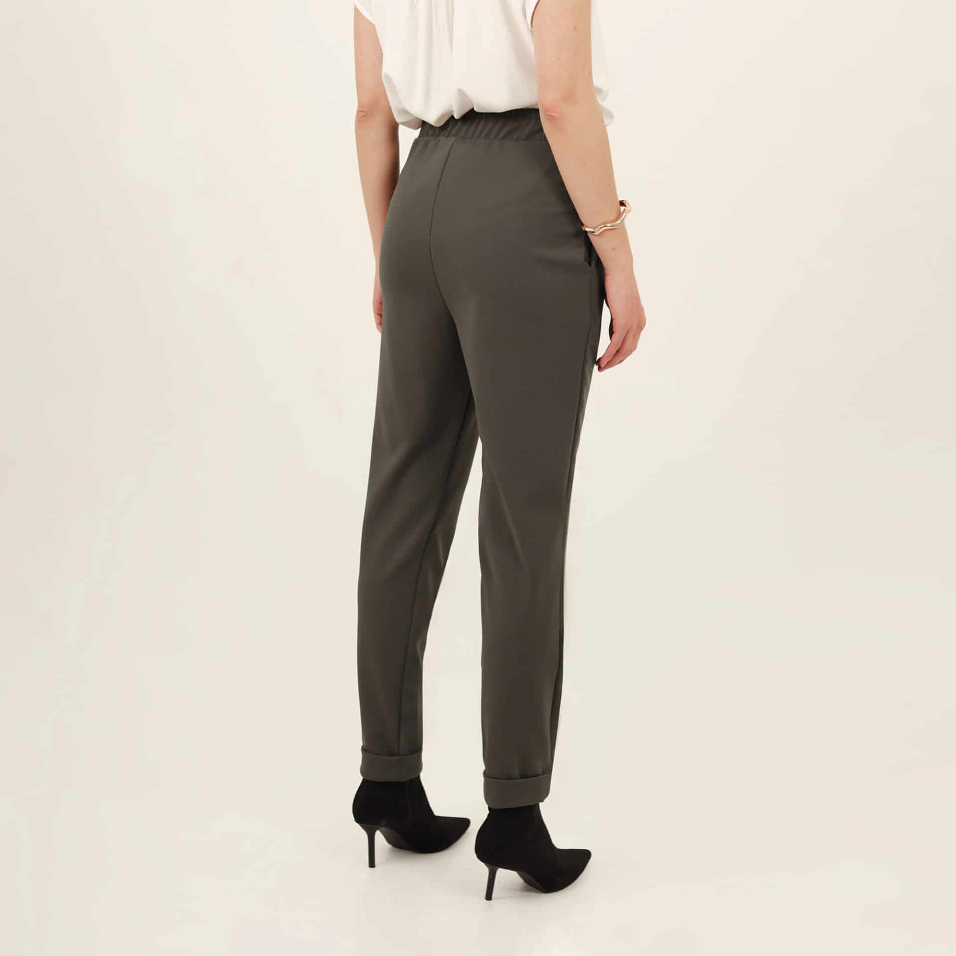 Pantalón bota recta guardapolvo con elastico en cintura - miniatura 8