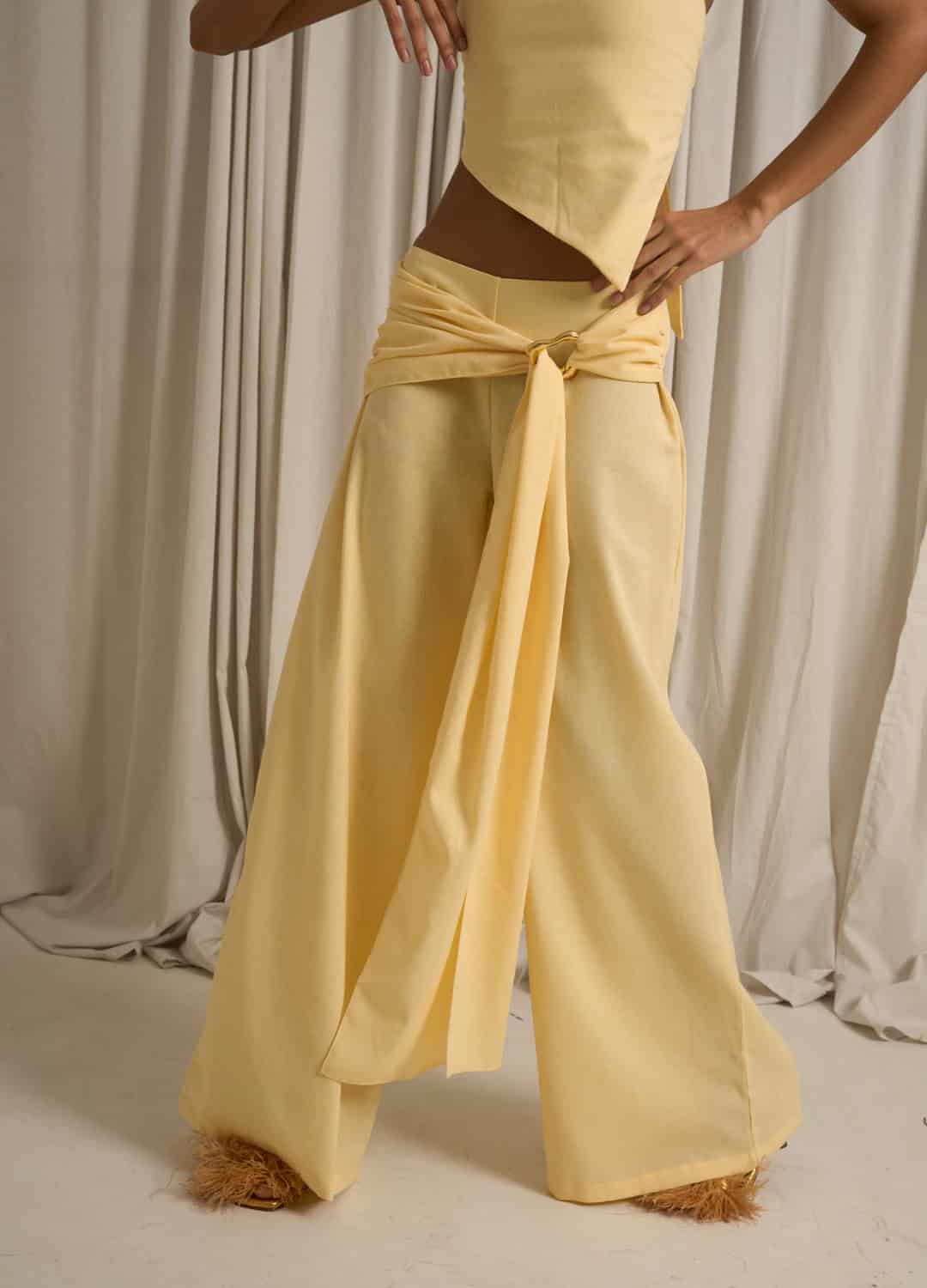 Pantalon Kiss Goodbye Amarillo - miniatura 2