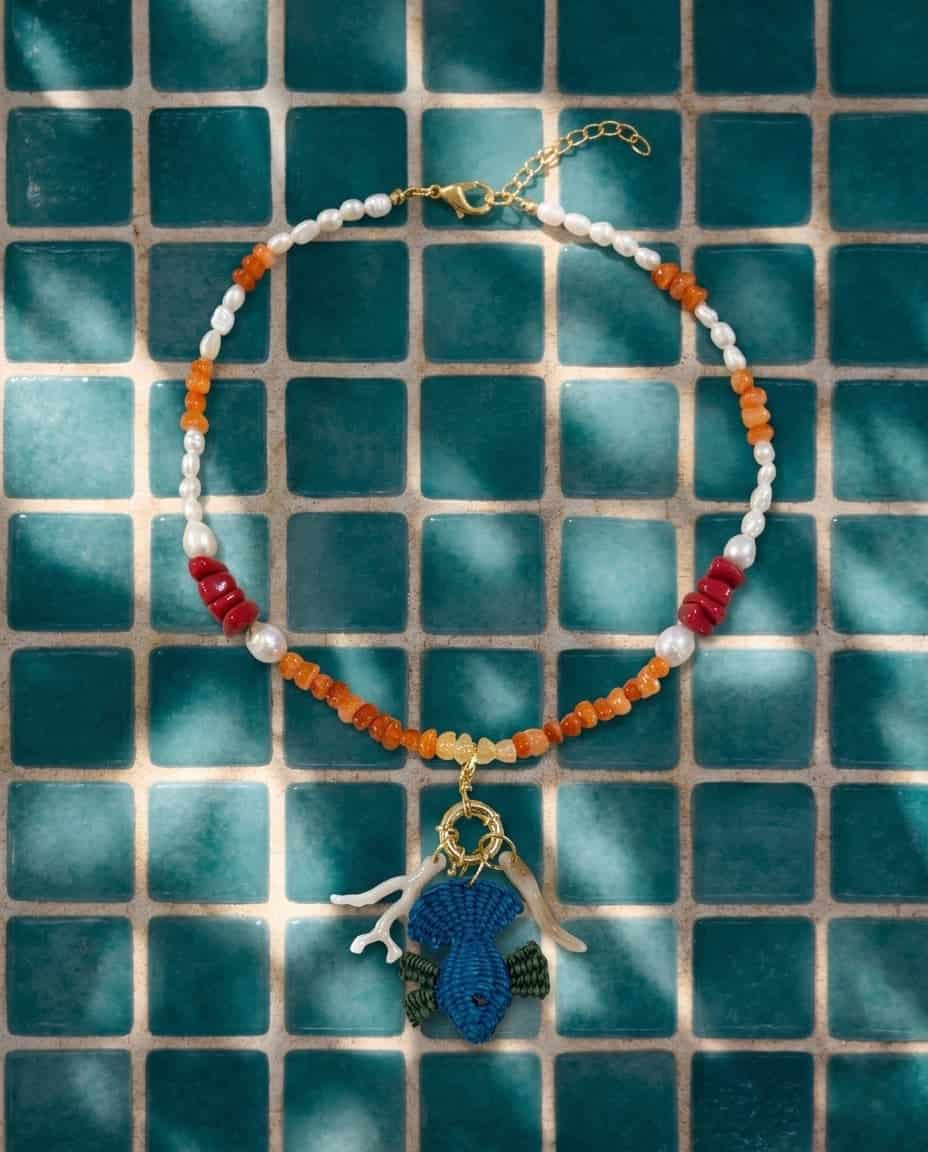 Pearl Spark Necklace + 3 Removable Charms - miniatura 1