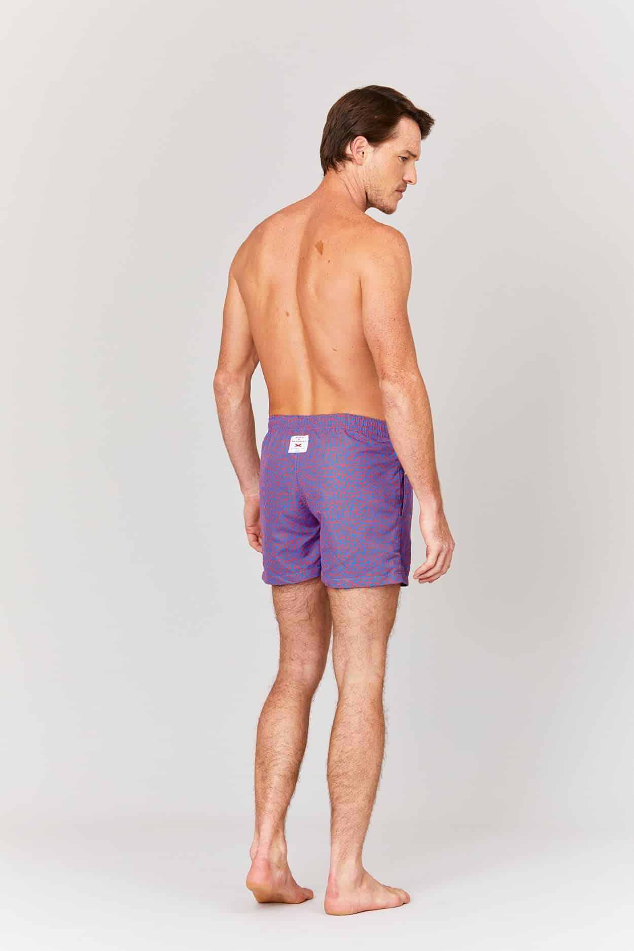 Men's swim trunk red frog skin - miniatura 2