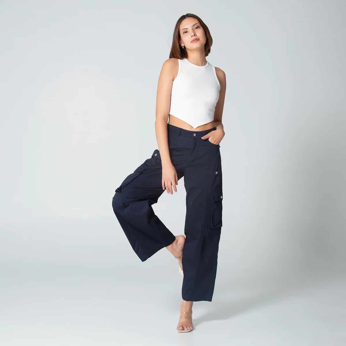 Pantalon Dril Wide Leg Solid - miniatura 1