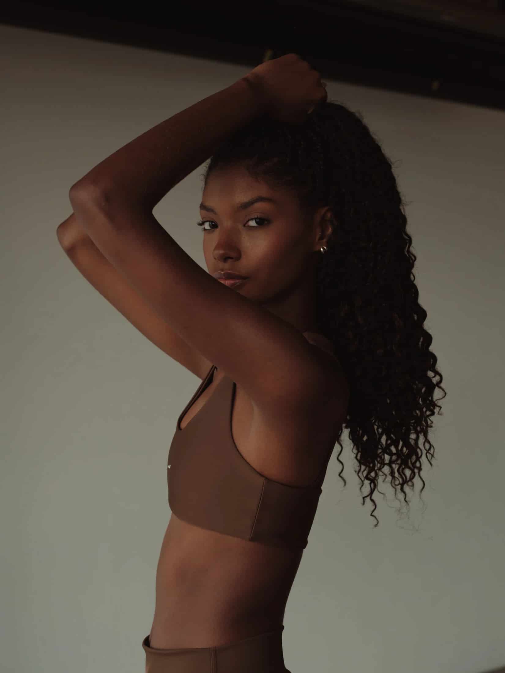 OPEN BACK ASYMMETRIC TOP - SEPIA - miniatura 4