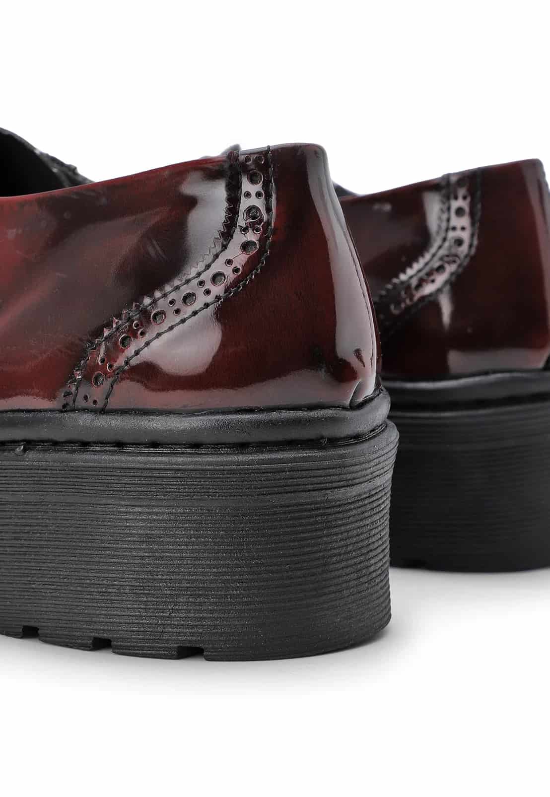 Zapatos oxford vinotinto suela chunky - miniatura 6