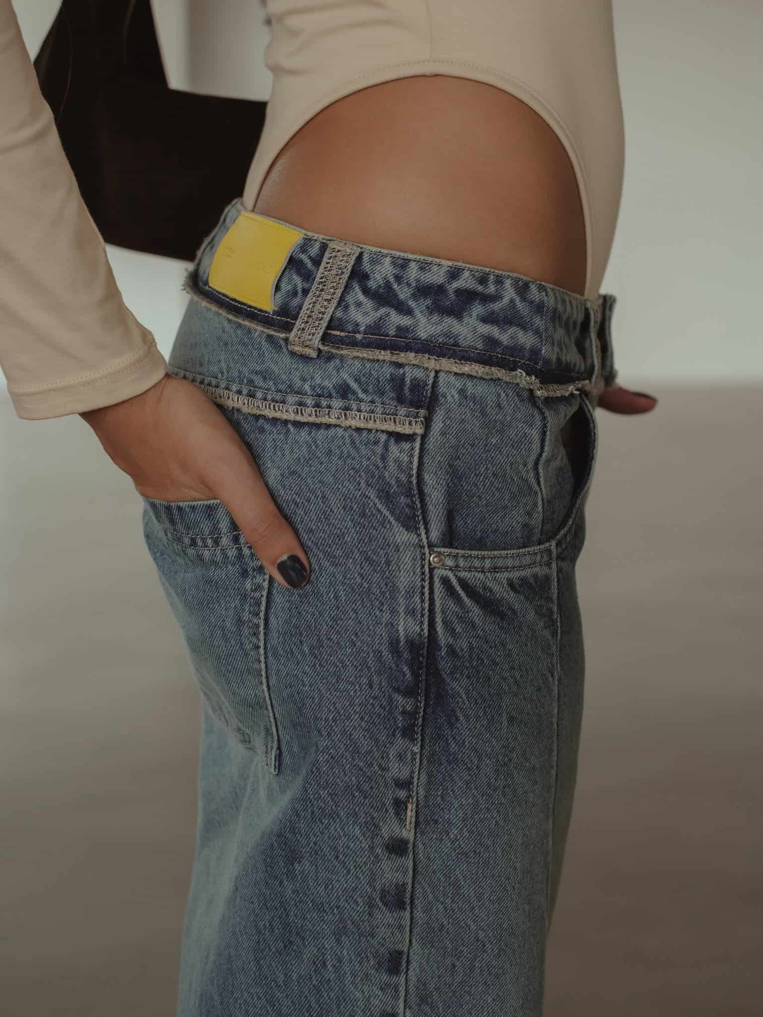 SPLIT LEG STRAIGHT JEAN - SOFT CLASSIC BLUE - miniatura 9