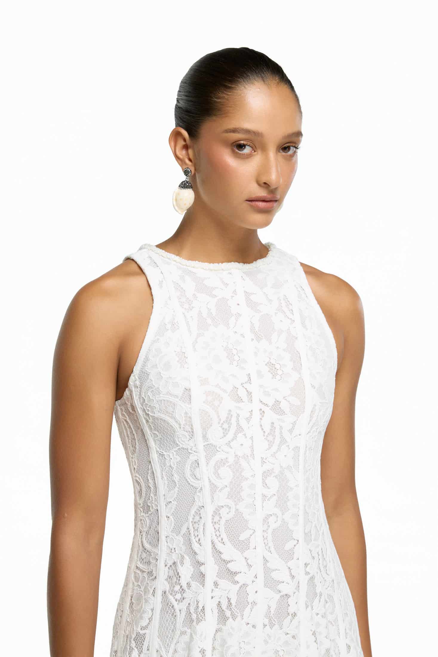 ANTOINETTE MIDI DRESS WHITE - miniatura 2