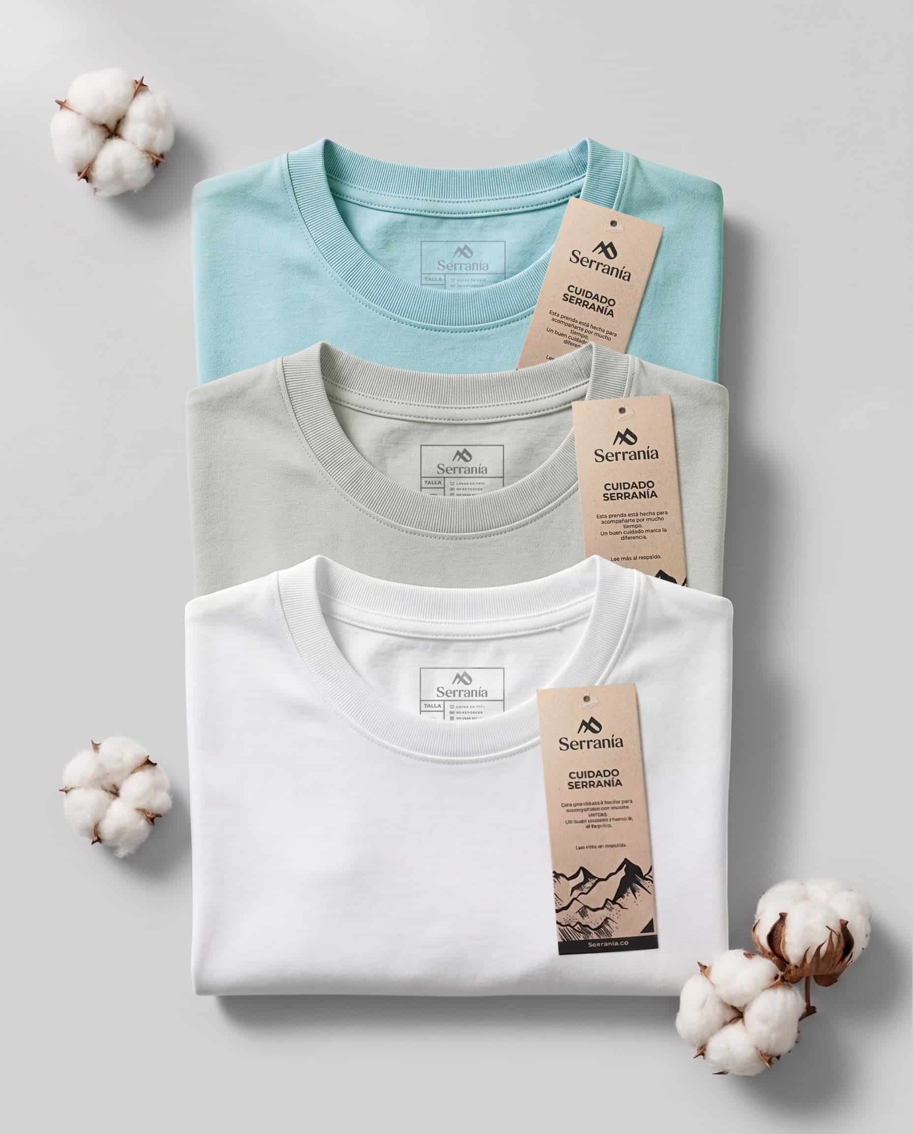 Set 3 Camisetas Slim Fit: Gris Oscuro + Neblina + Blanca - miniatura 12