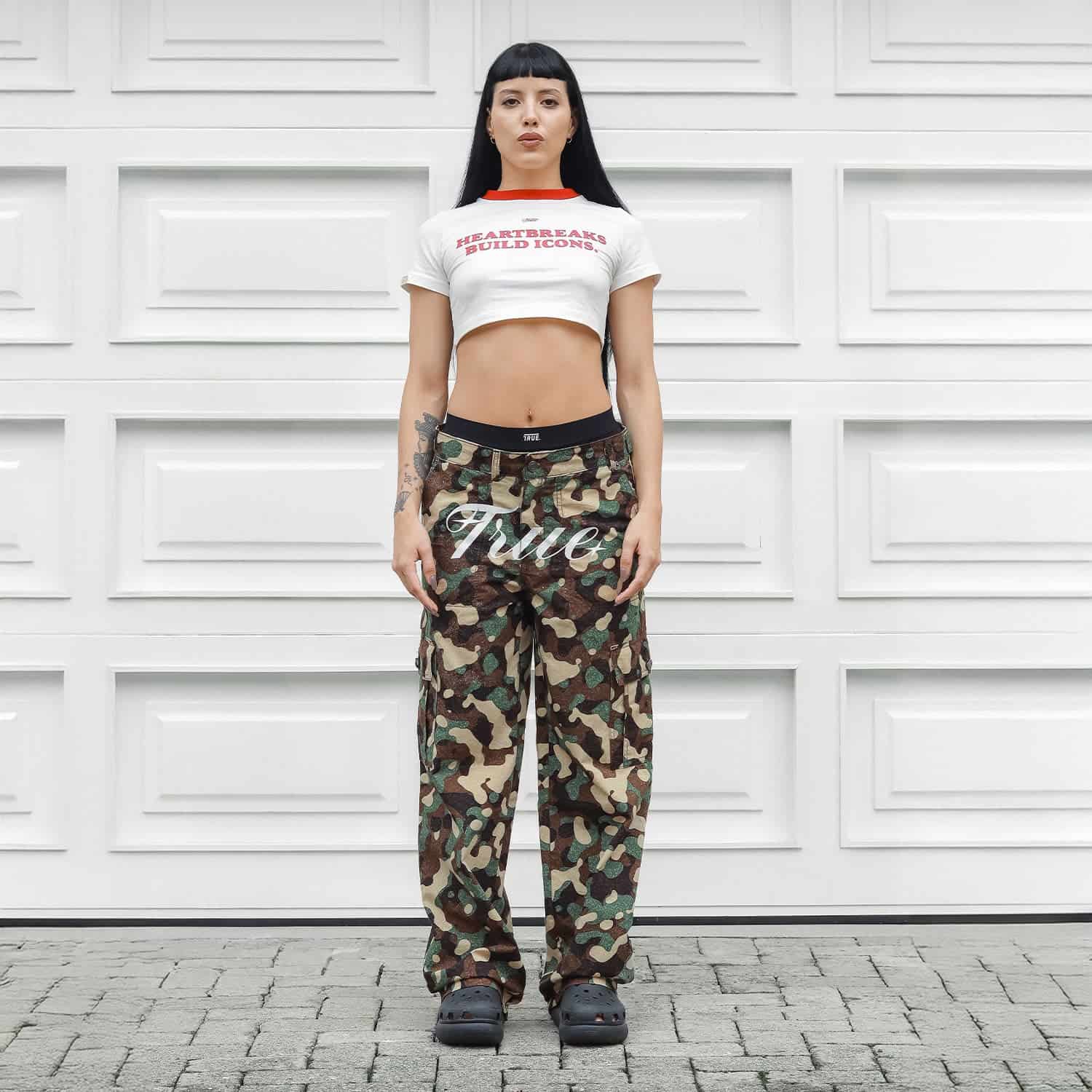 Loose Straight Camo Pants - Green - miniatura 2