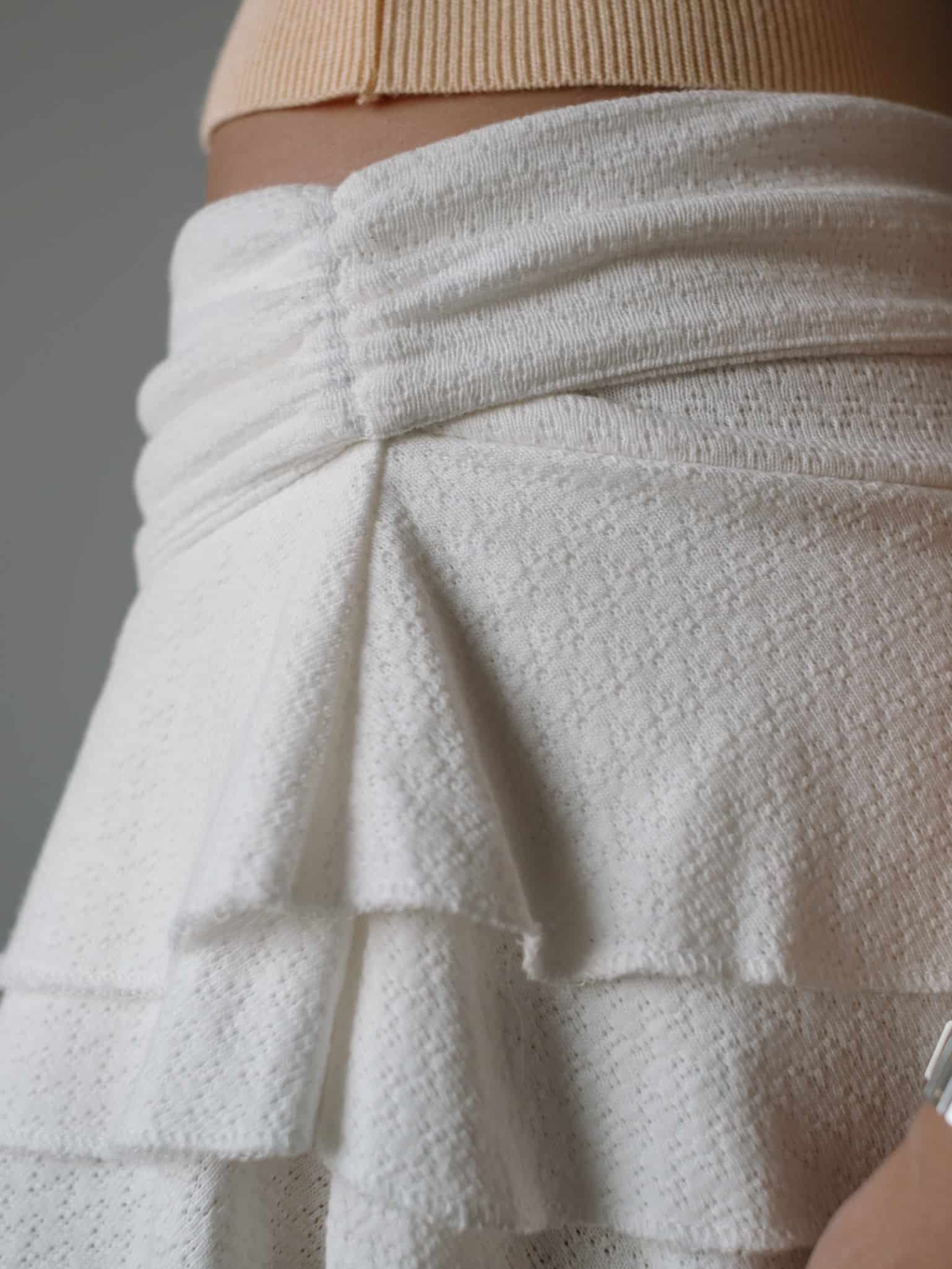 RUFFLES MINI SKIRT - SOFT WHITE - miniatura 10