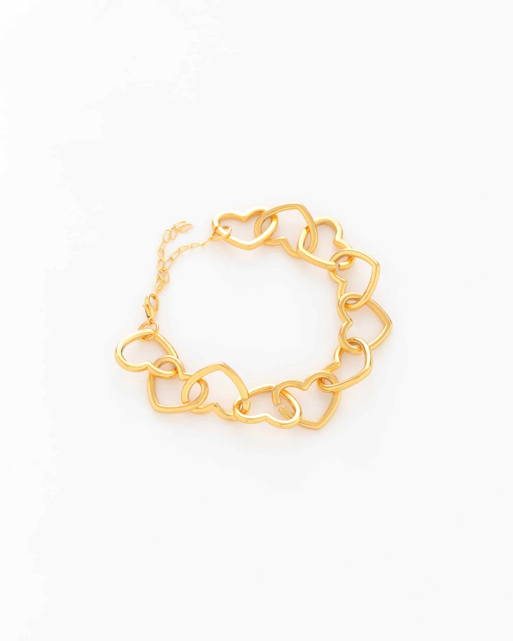 Pulsera Cadena Corazón + Aretes - miniatura 1