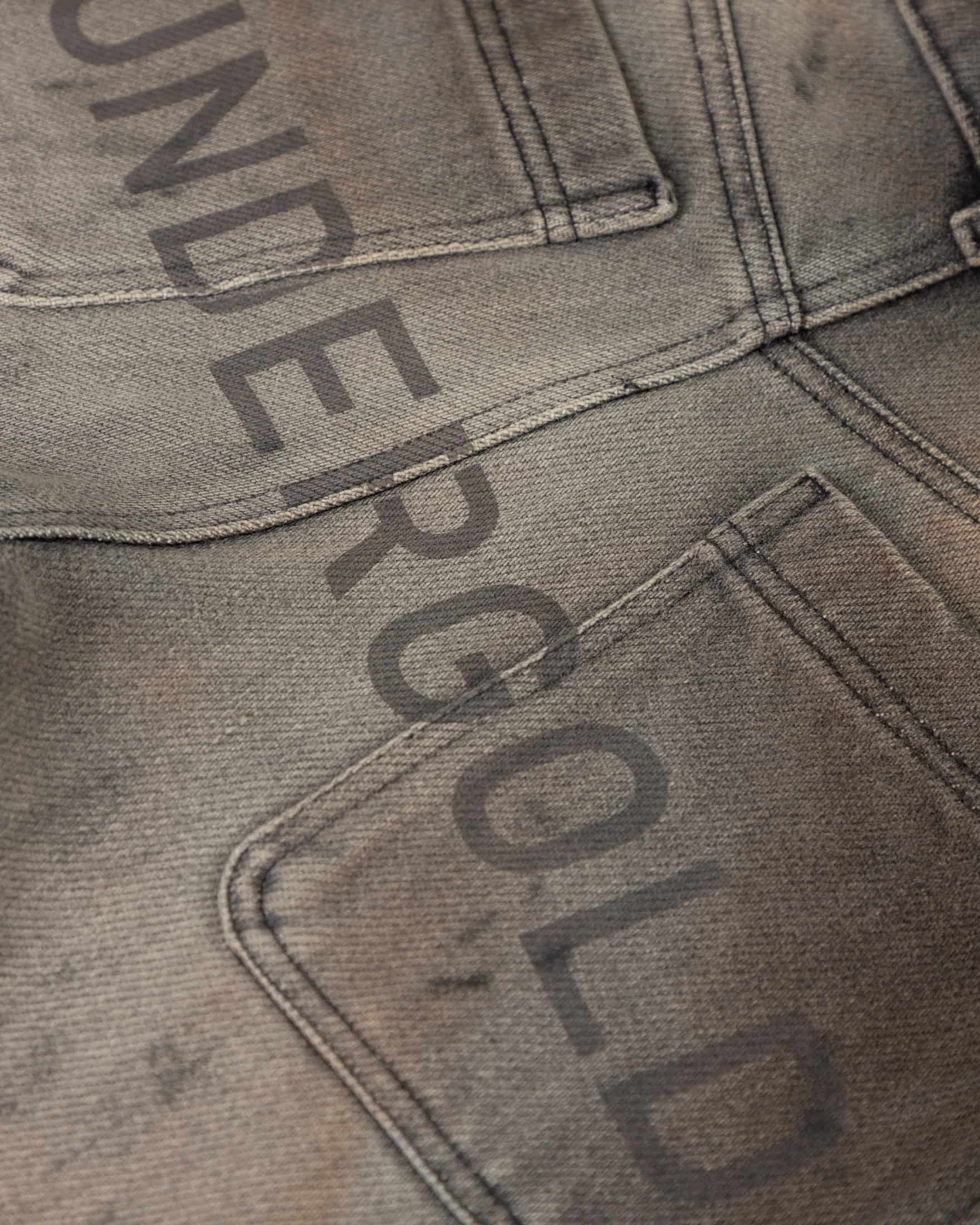 W Holy State UNDGLD Split Knee Wide Jeans Mechanic Gray - miniatura 4