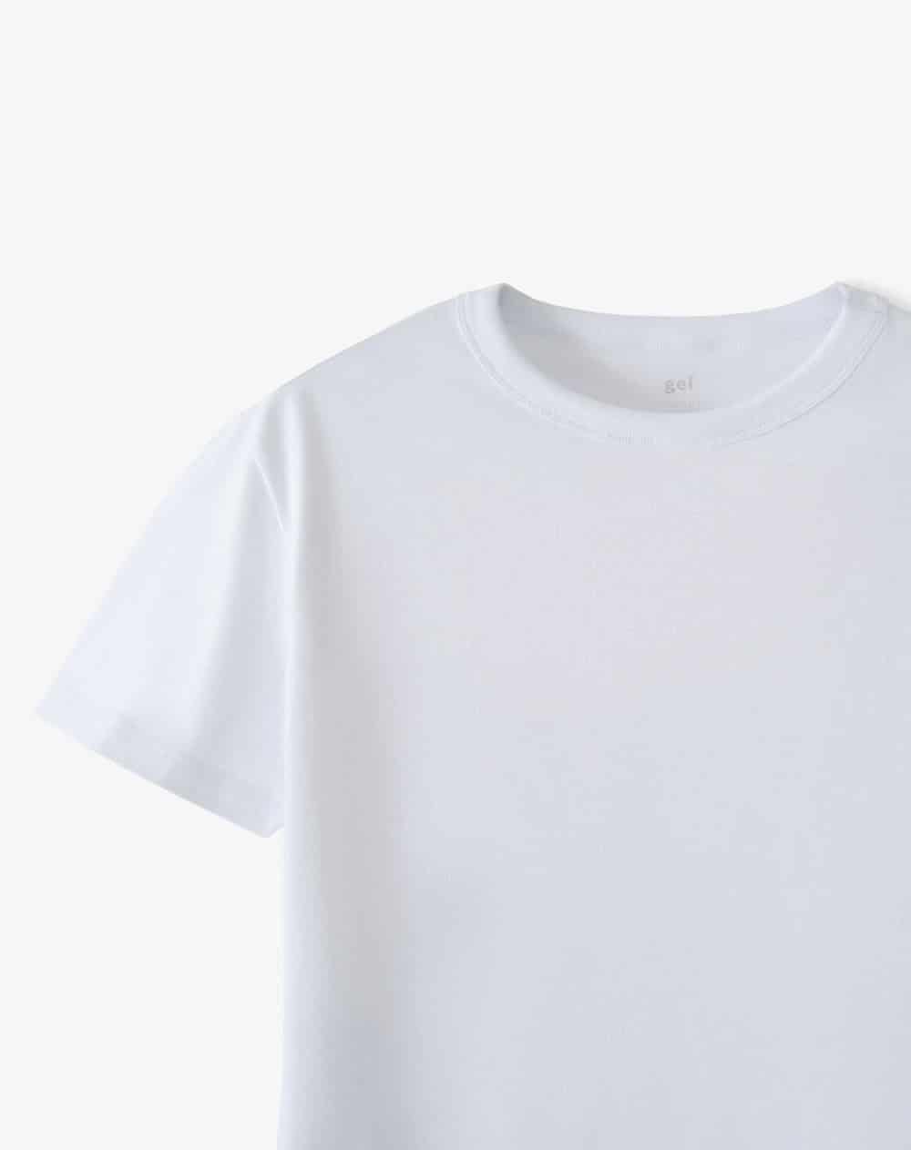 Camiseta manga corta oversize algodón blanco hombre - miniatura 2