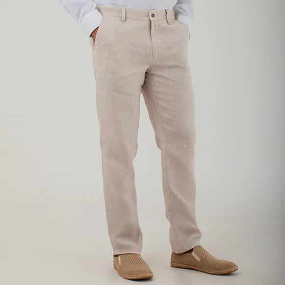 PANTALON 100% LINO HOMBRE - miniatura 2