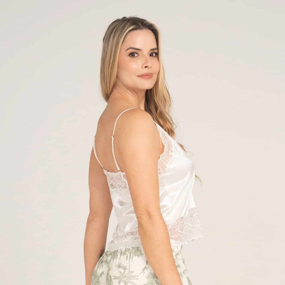 Camisa Satin Tiras Unicolor - miniatura 3