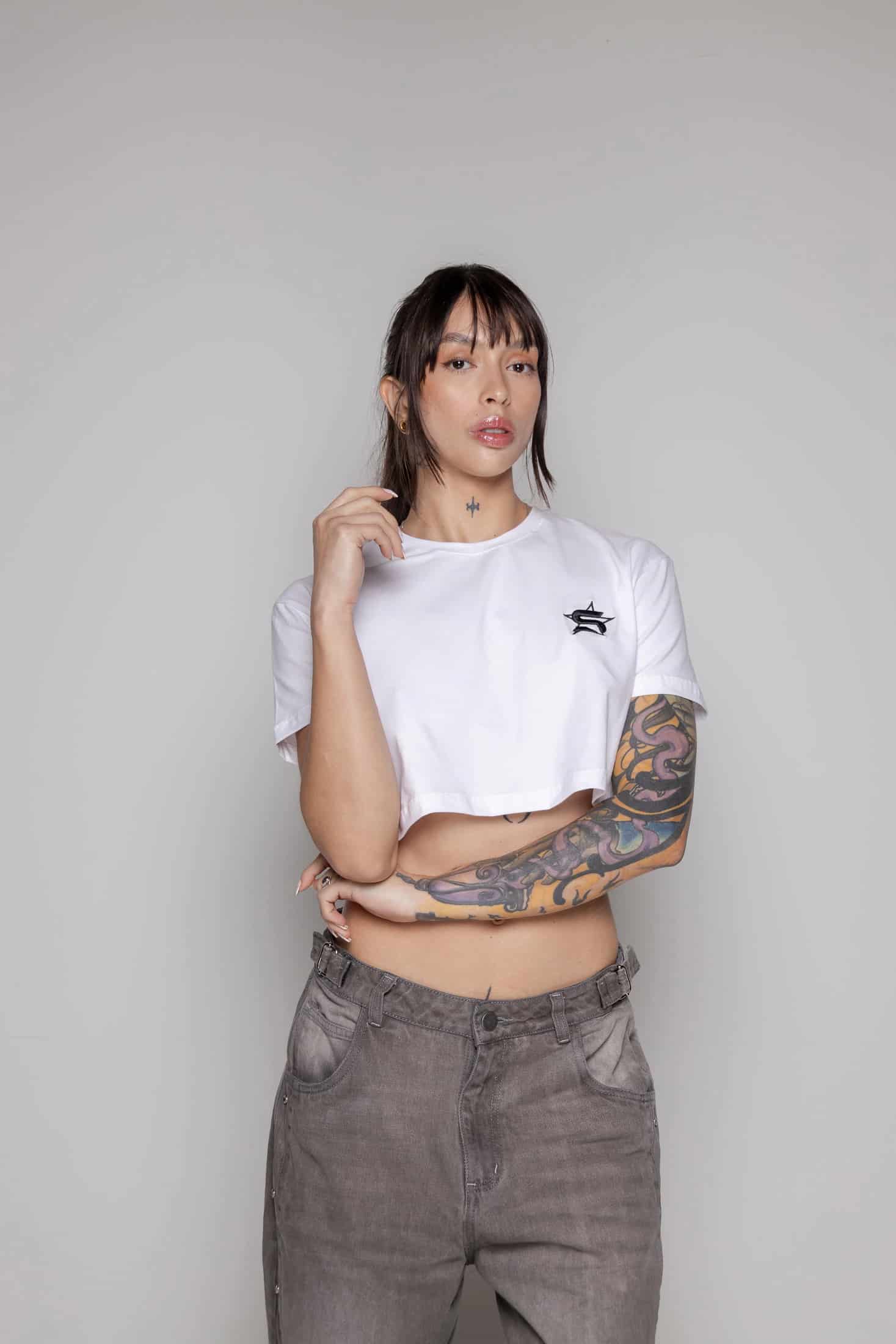 Crop-Top Basic Courage-Blanco - miniatura 1