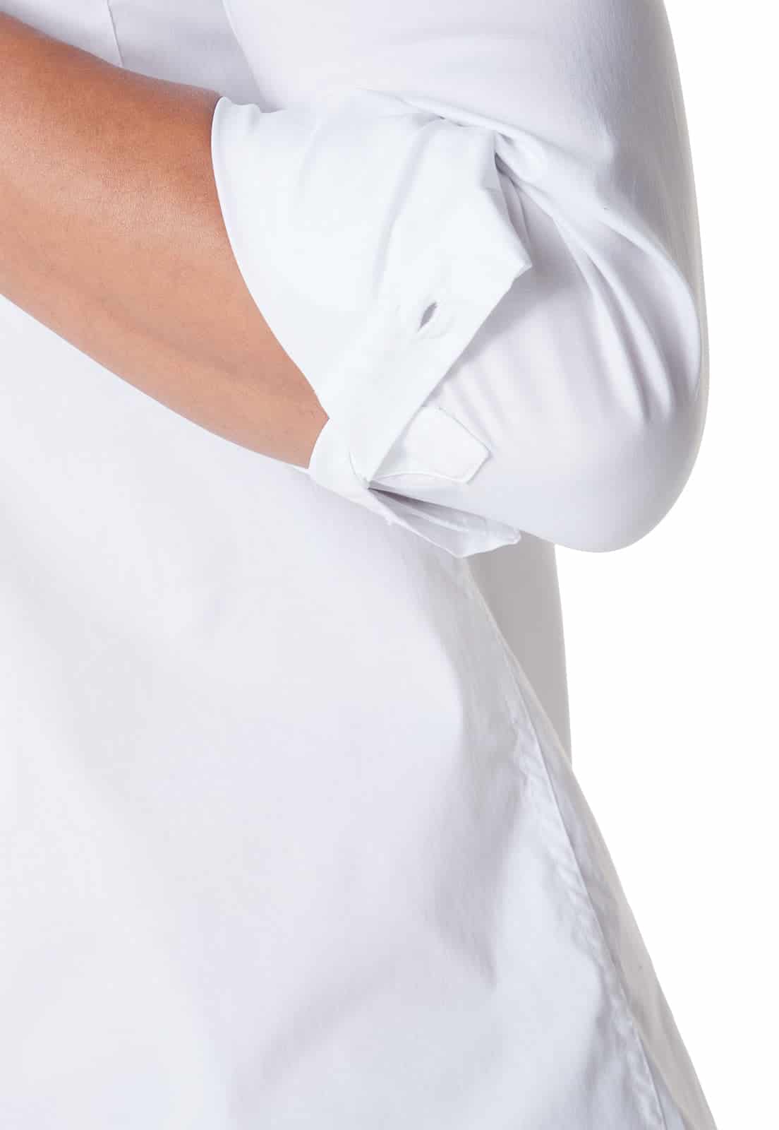 Camisa manga larga blanca con spandex slim fit - miniatura 4