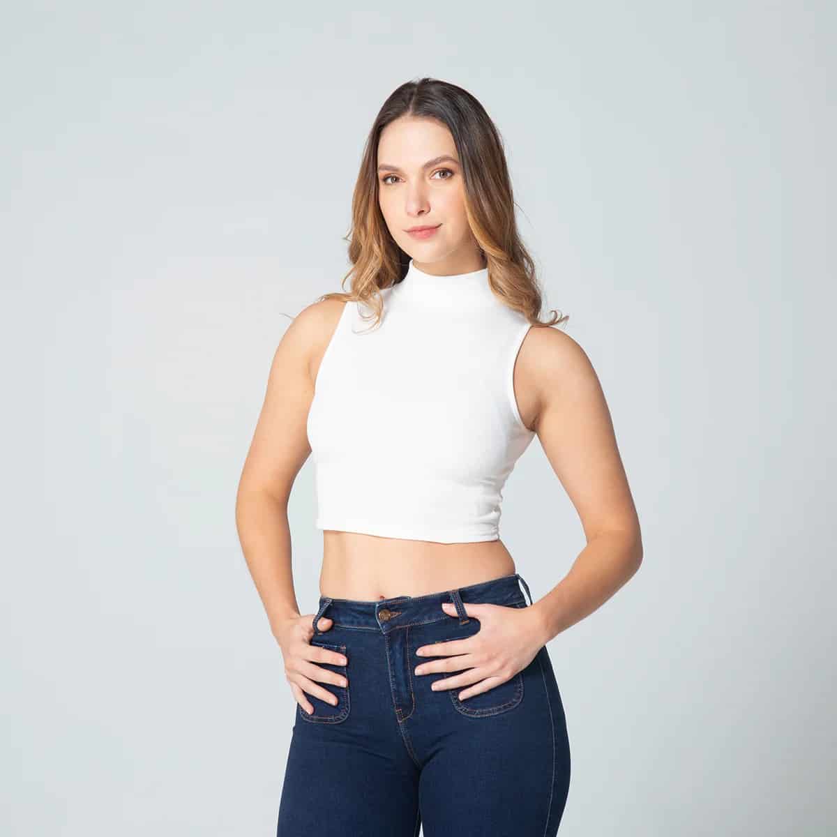 Crop Top Cuello Tortuga Sasha - miniatura 4