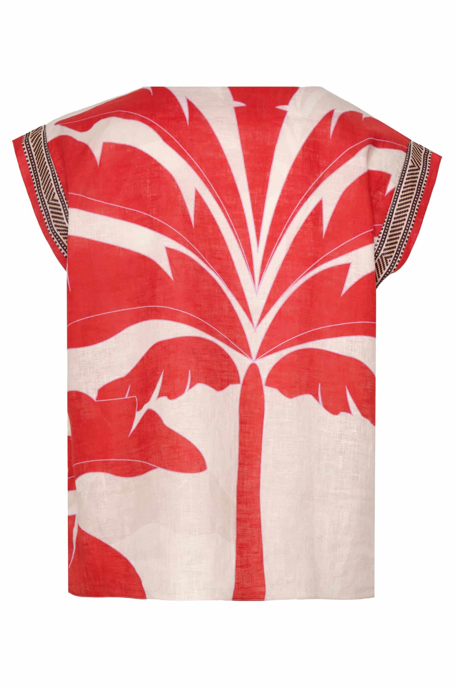 Montera Linen Top / Orange Palms - miniatura 3