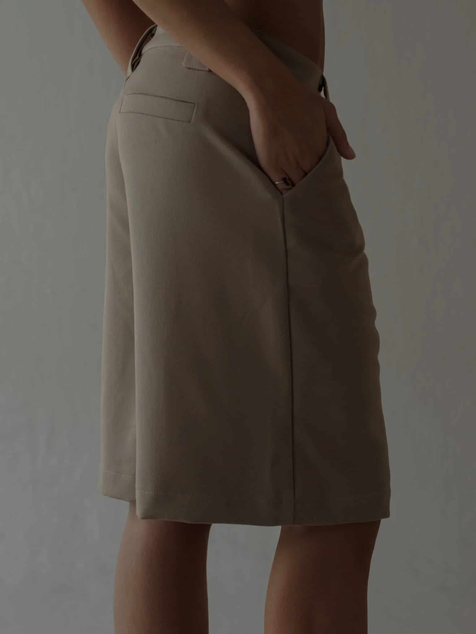 LONG CLASSIC SHORTS - TAUPE - miniatura 11