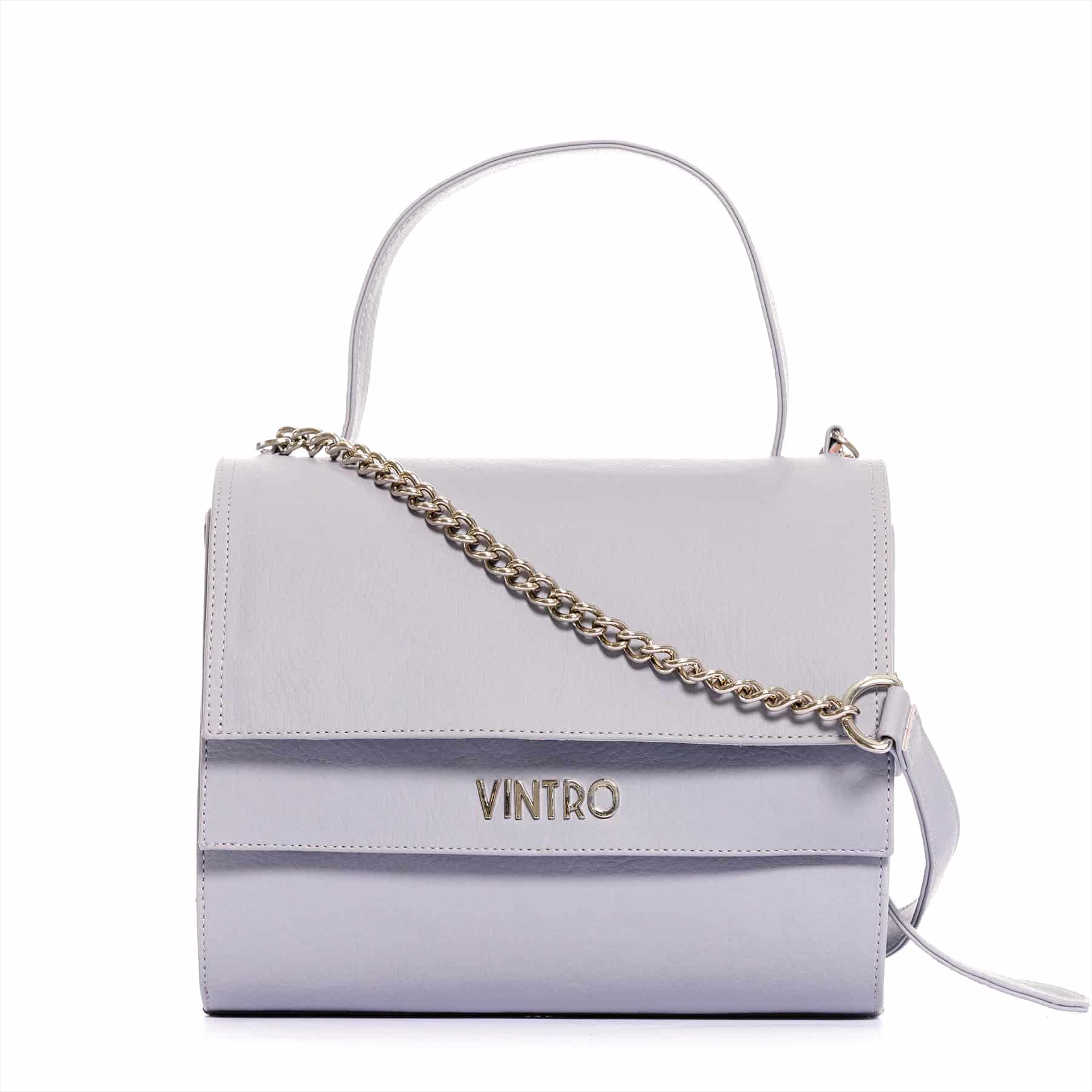 Cartera Para Mujer Dandy Gris Con Cargadera En Cadena - miniatura 1