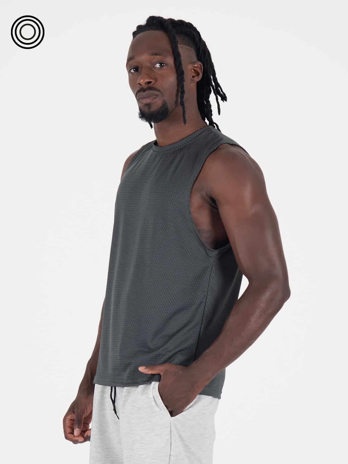 camisilla hombre panal gris oscuro - miniatura 3