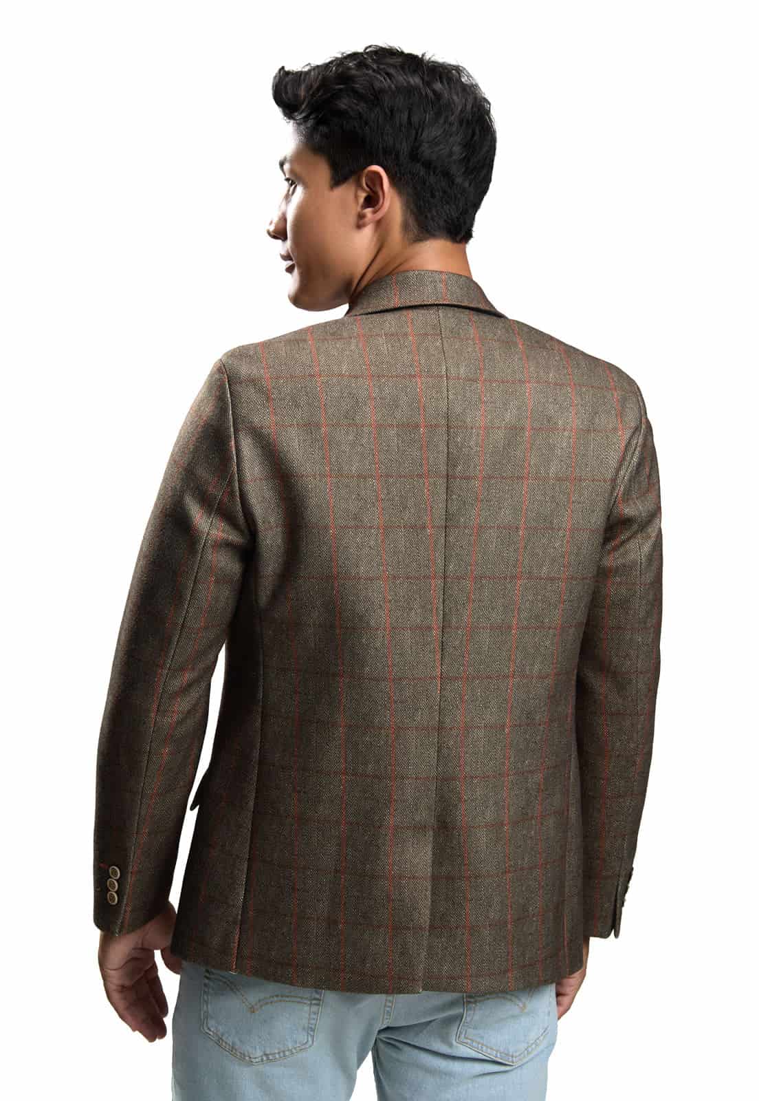 Blazer estampado verde a cuadros - miniatura 3