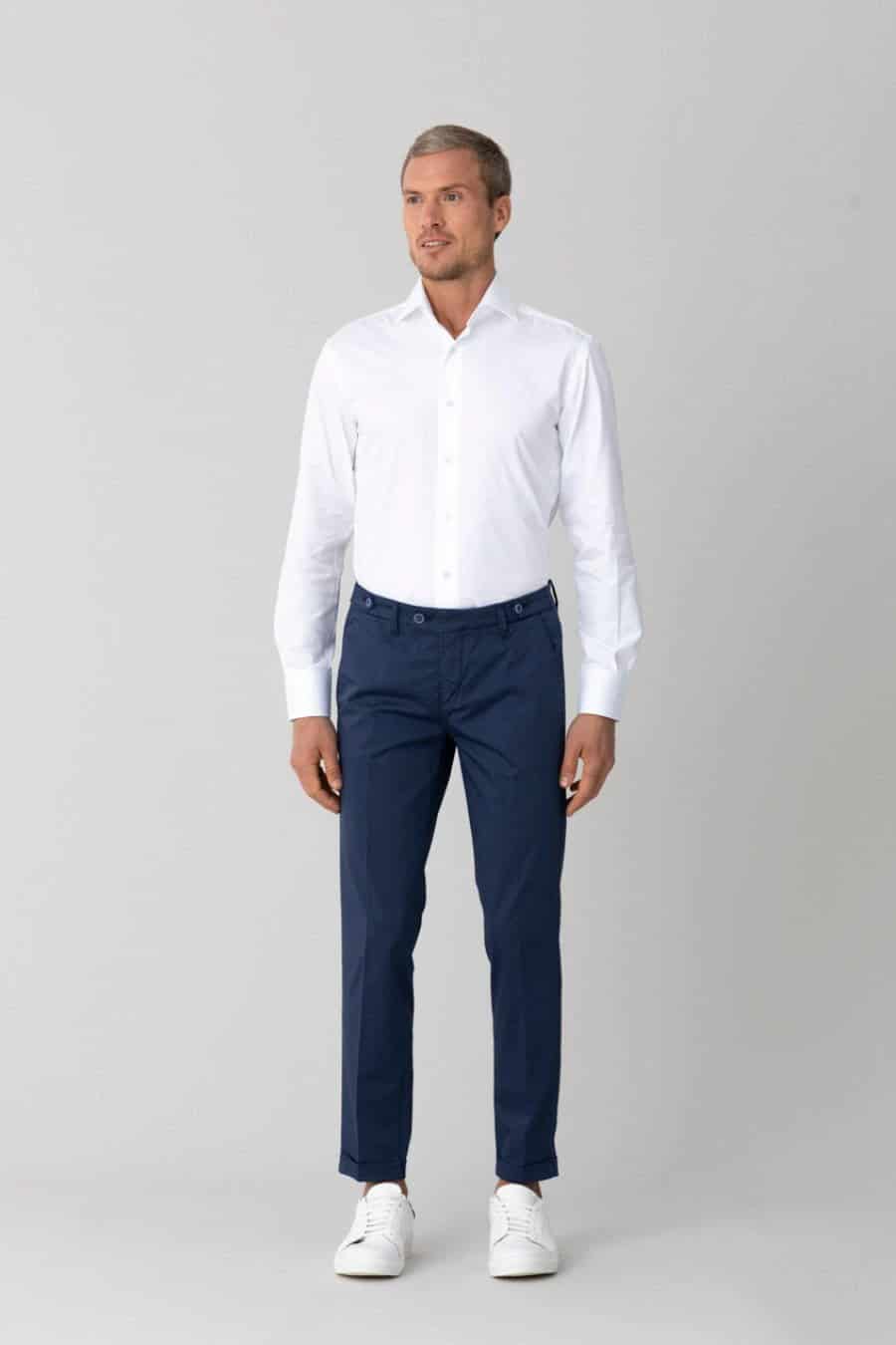 Men's blue mauro pants - miniatura 3