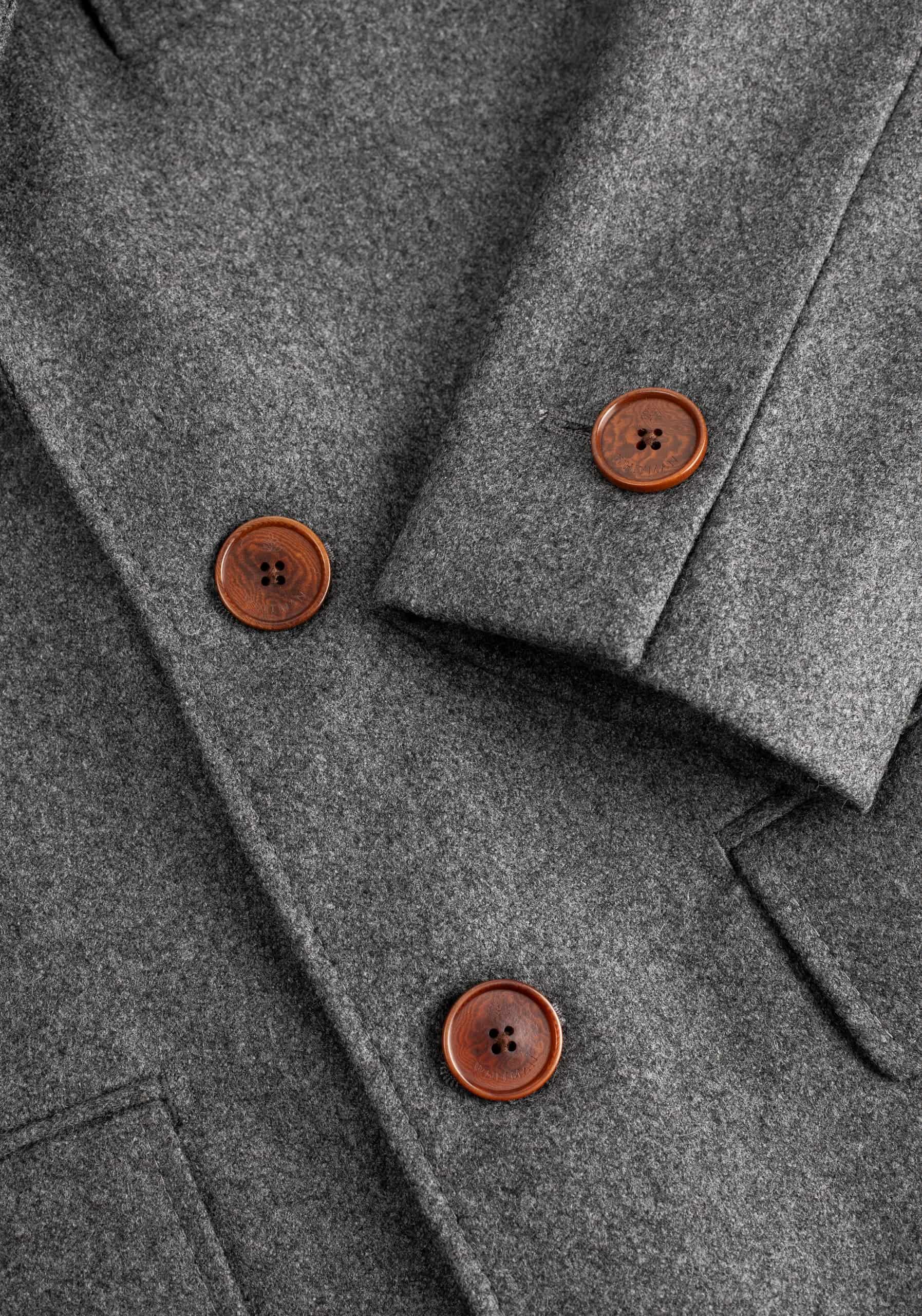 Abrigo H Legado Unicolor Lana Gris Med - miniatura 6