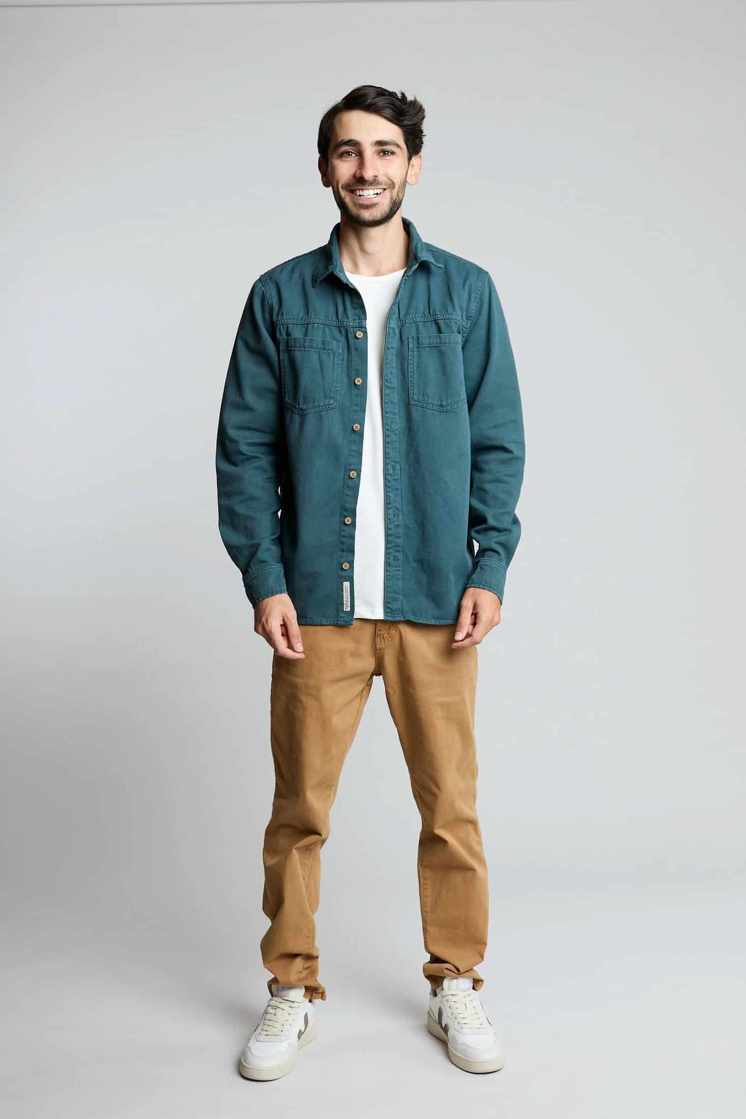 Sobrecamisa verde petróleo - miniatura 3