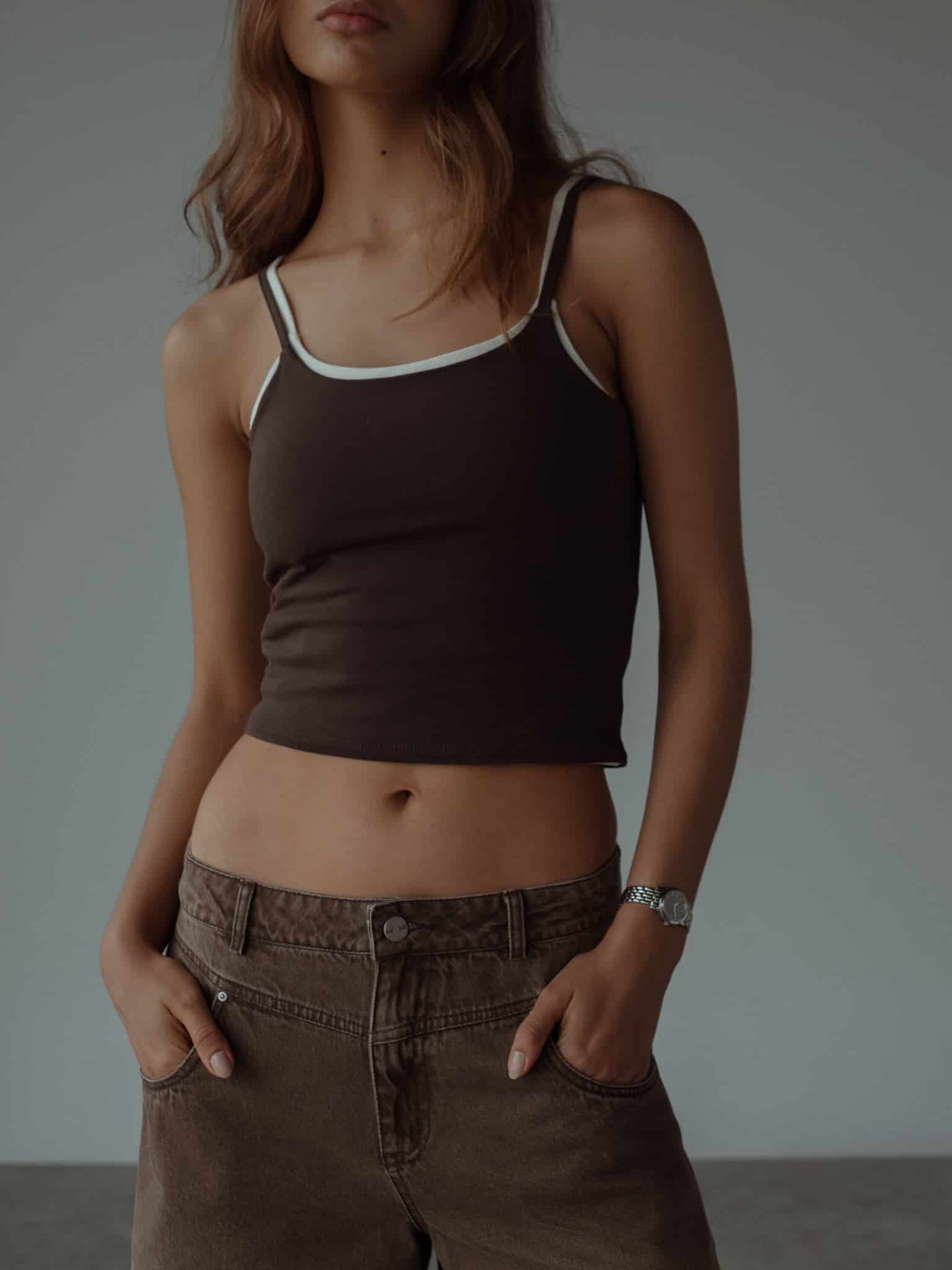 ESSENTIAL TANK TOP - ESPRESSO - miniatura 3