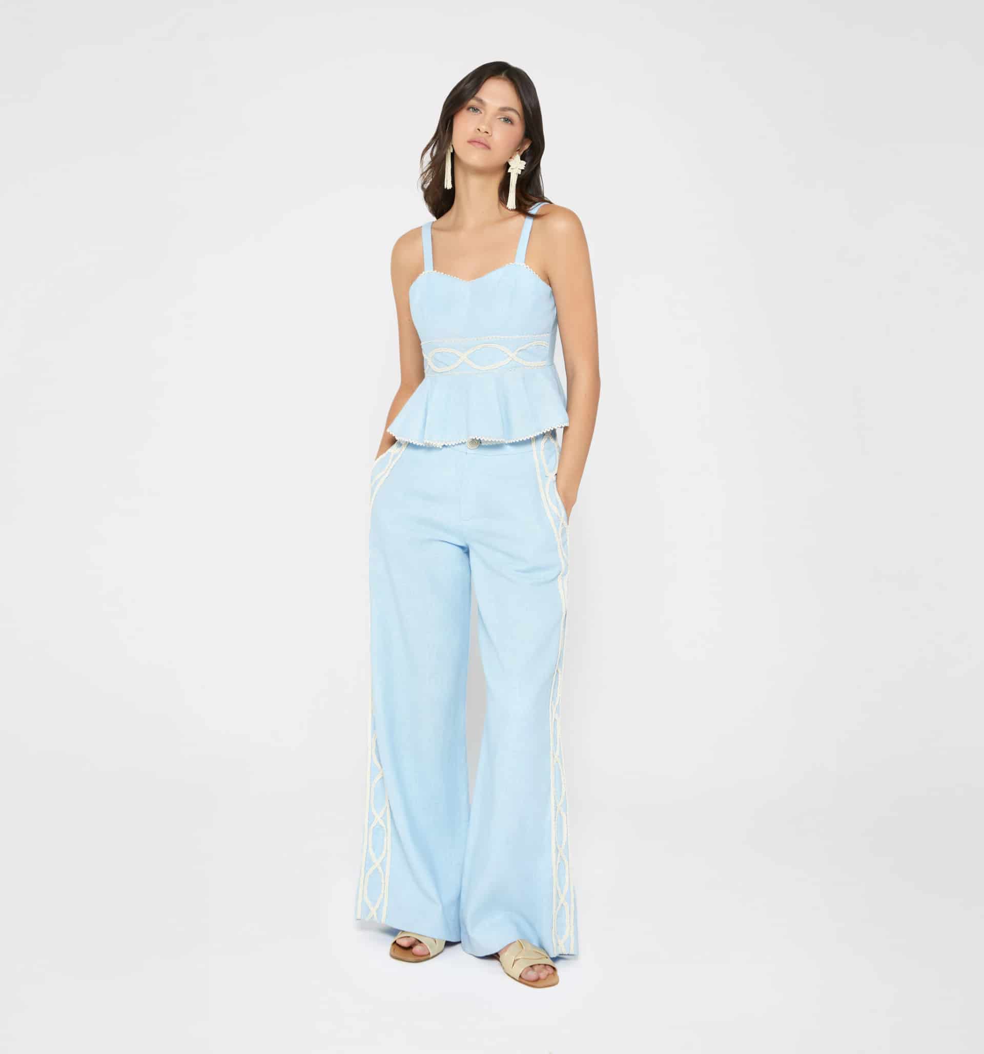 Pantalon palazo trensa en el lateral - miniatura 2