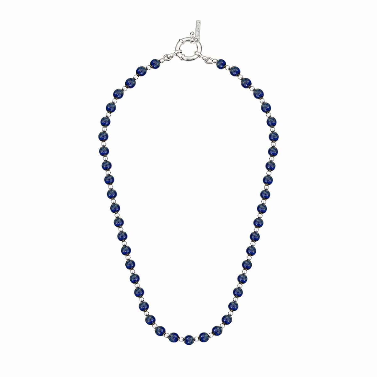 SAPPHIRE NECKLACE | COLLAR CON BALINES EN PLATA Y LAPISLÁZULI - miniatura 1