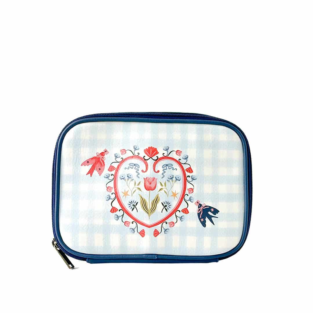 Cosmetiquera Para Mujer Estonia Estampada Y Azul Love Is In The Air - miniatura 1
