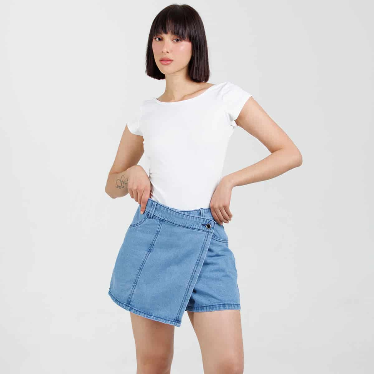 Falda Short En Jean B1921 - miniatura 1