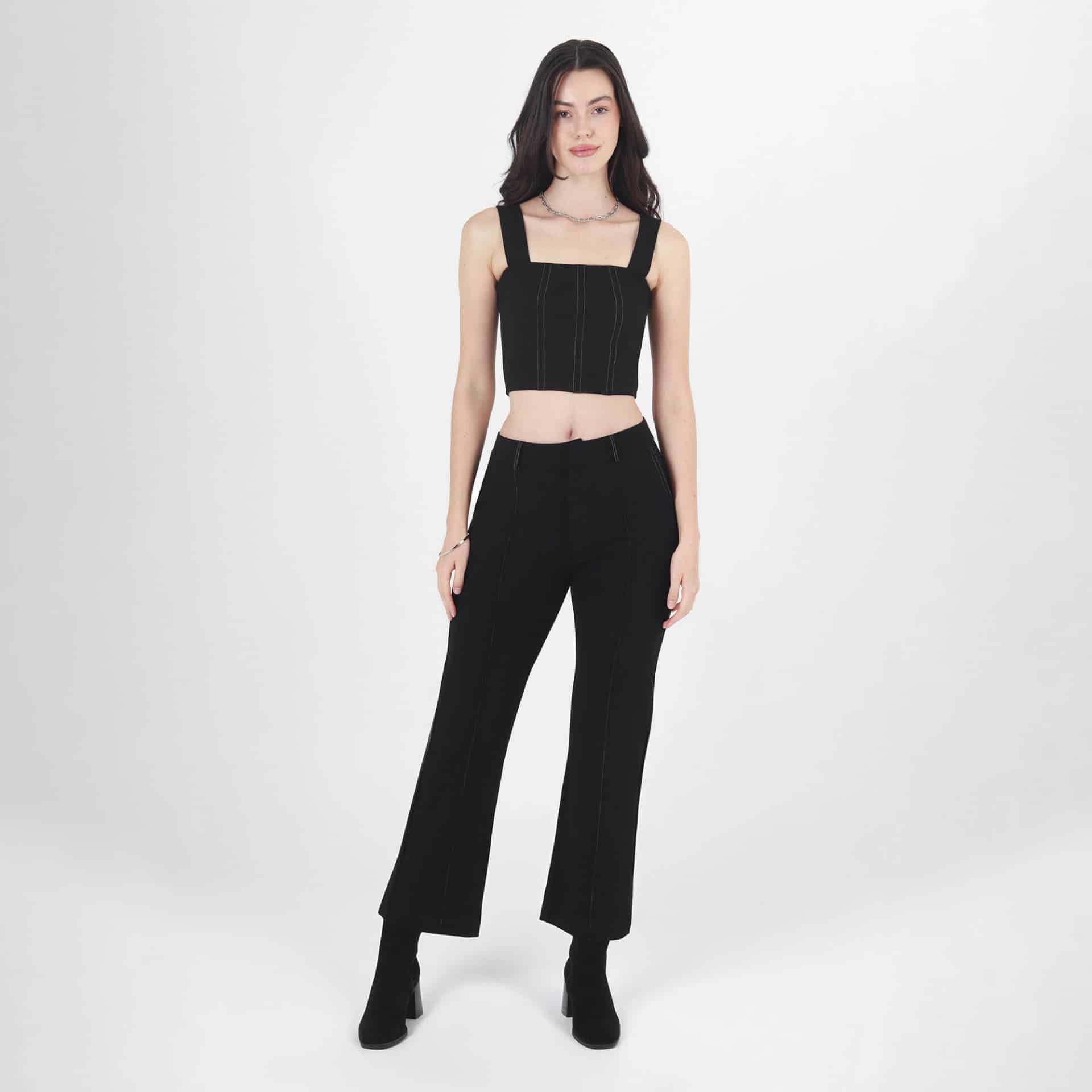 Blusa Cuello U Manga Tiras - miniatura 4