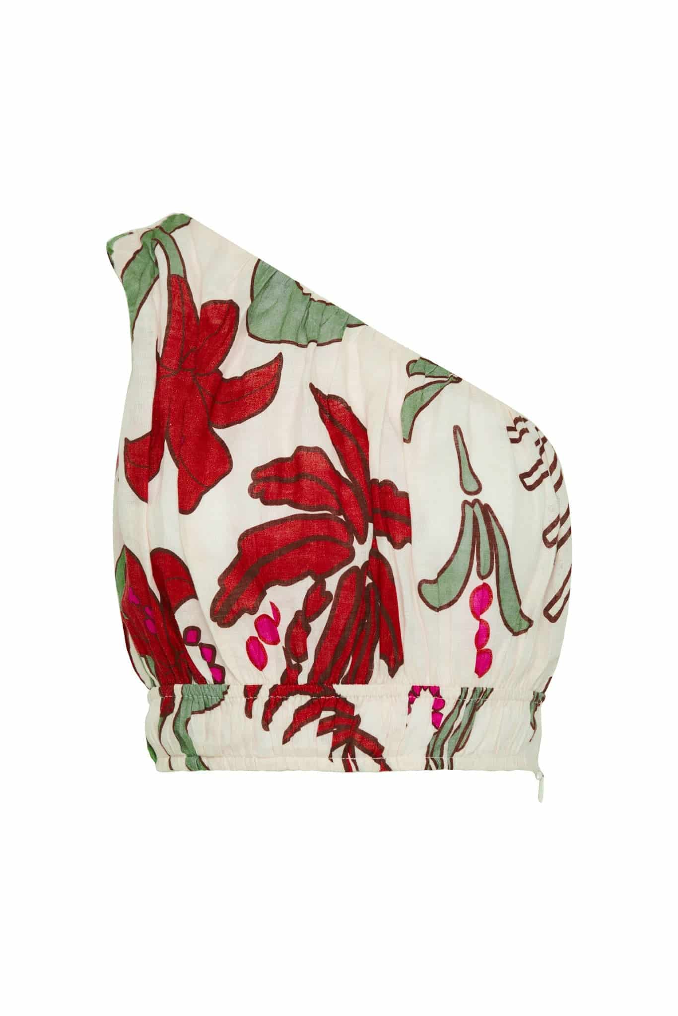 Ornella Linen Top / Fuchsia Garden - miniatura 1