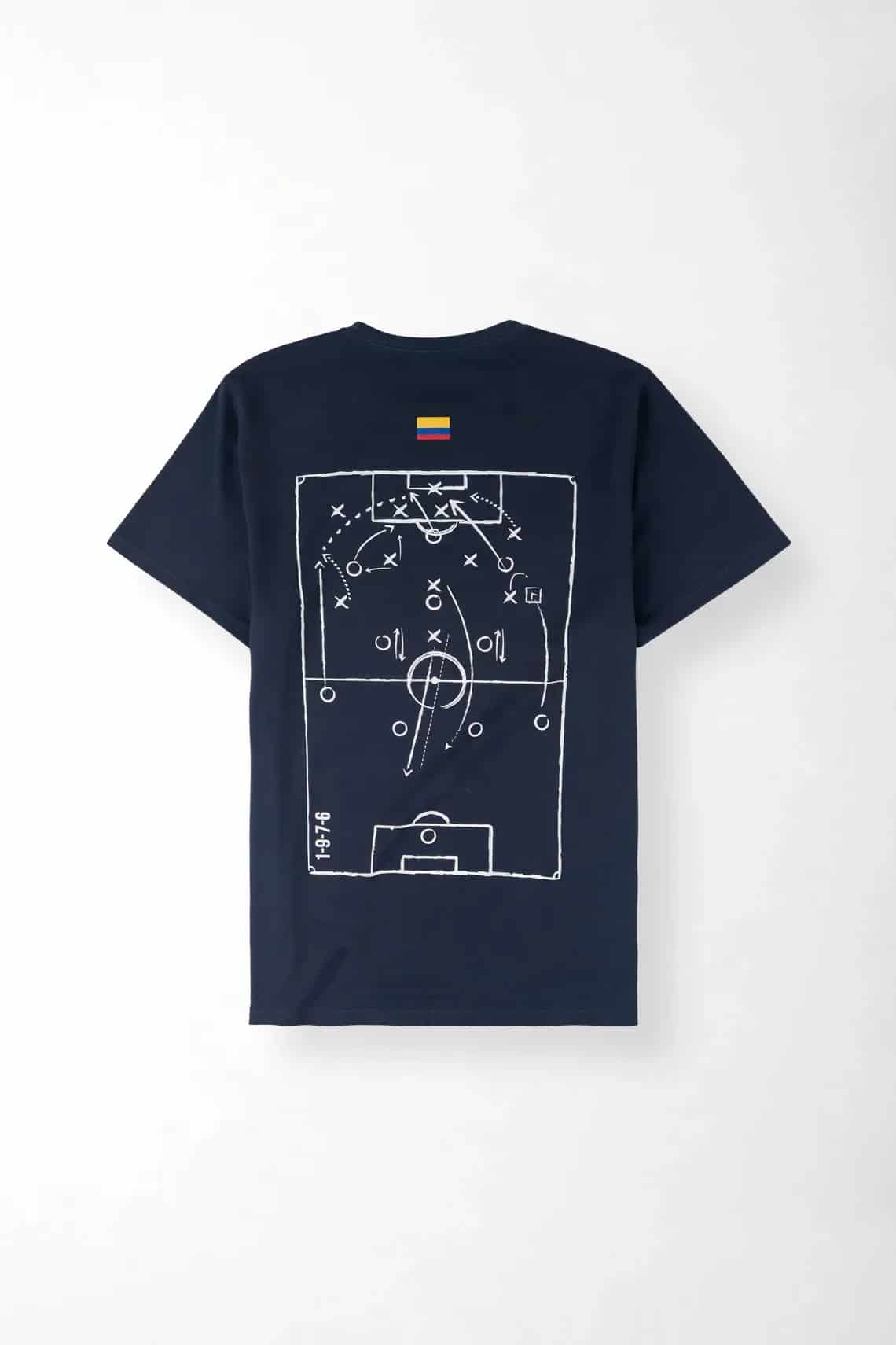Camiseta regular fit con cuello en contraste en azul marino para hombre - miniatura 5