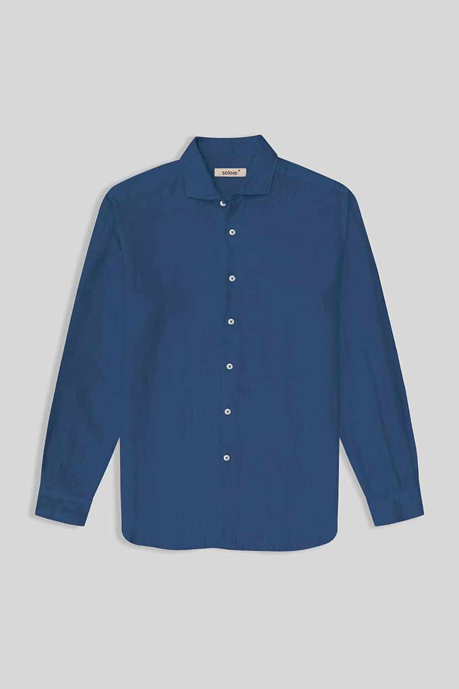 Men's linen shirt jeans basic - miniatura 1