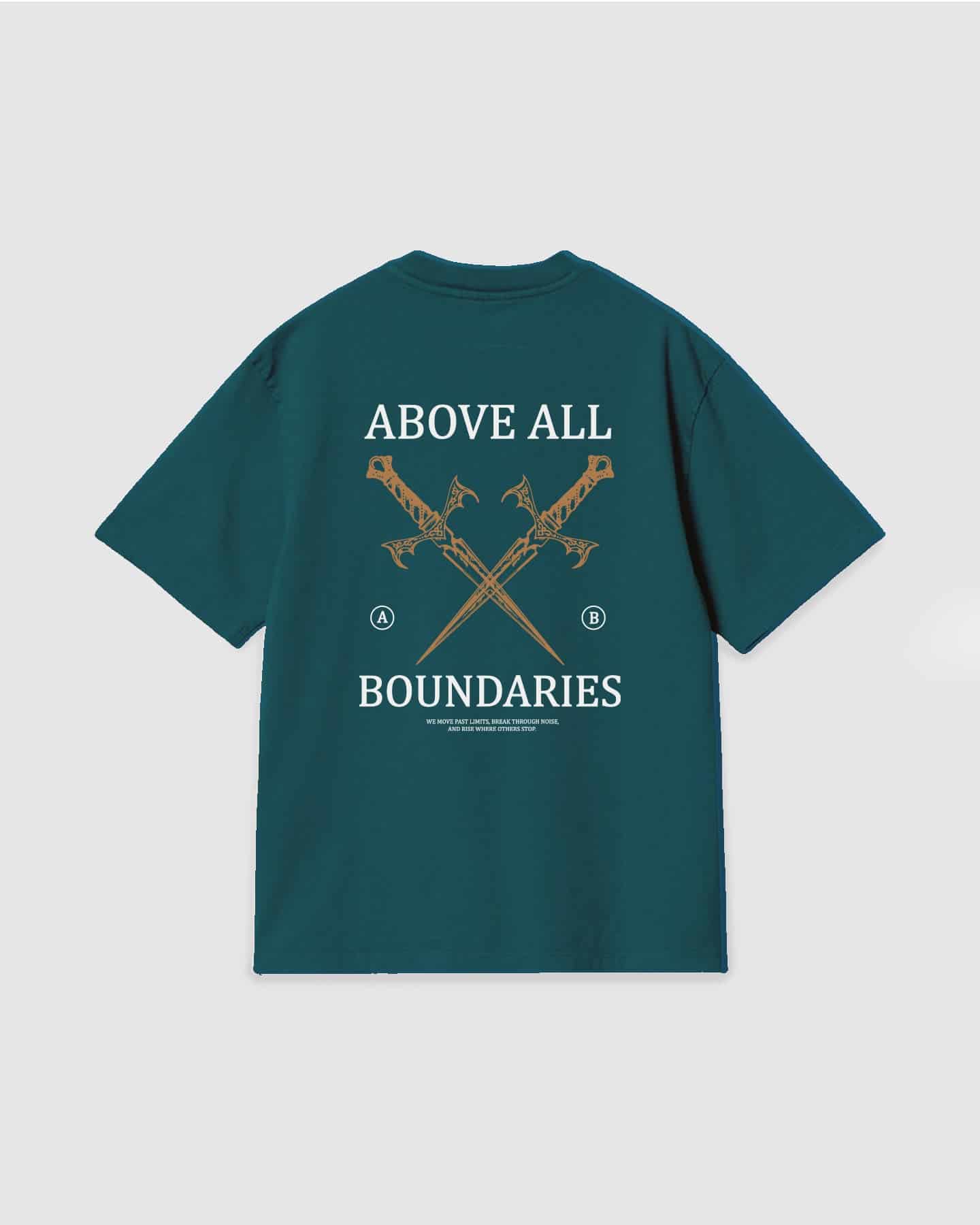Oversized T Shirt Boundaries Dark Green - miniatura 1