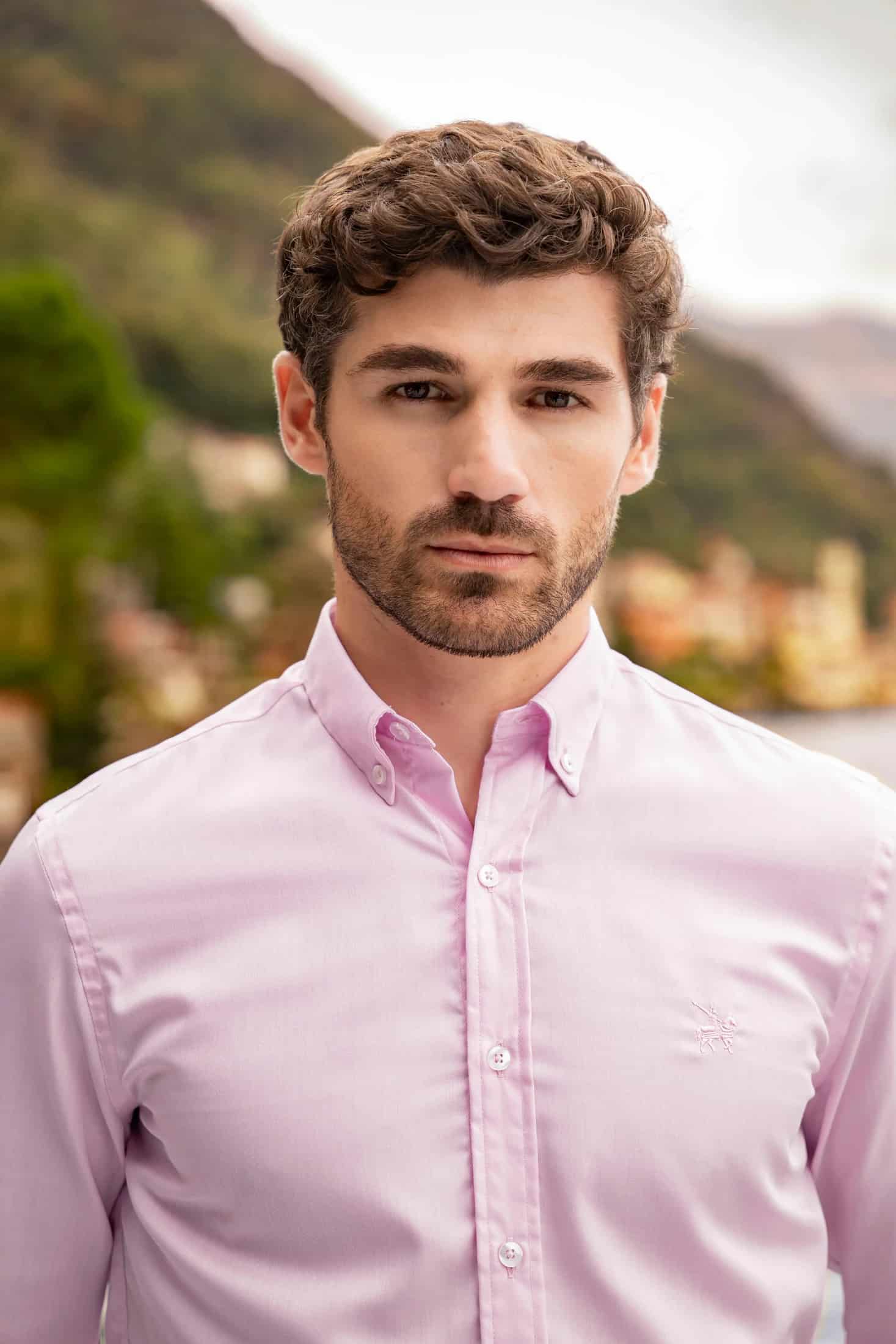 Camisa No Iron Hombre Rosada - miniatura 4