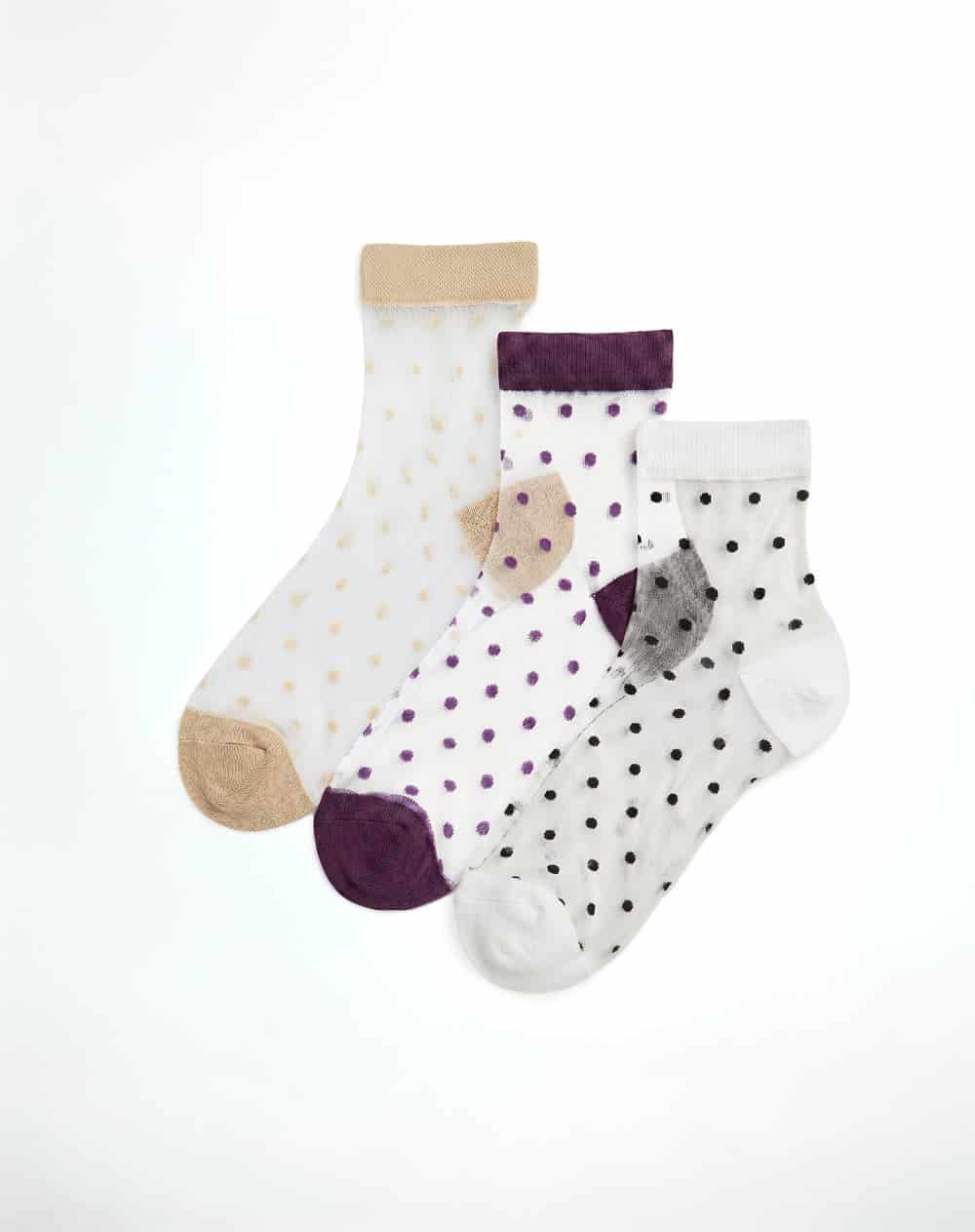 3 pares de medias cortas surtido mujer - miniatura 1