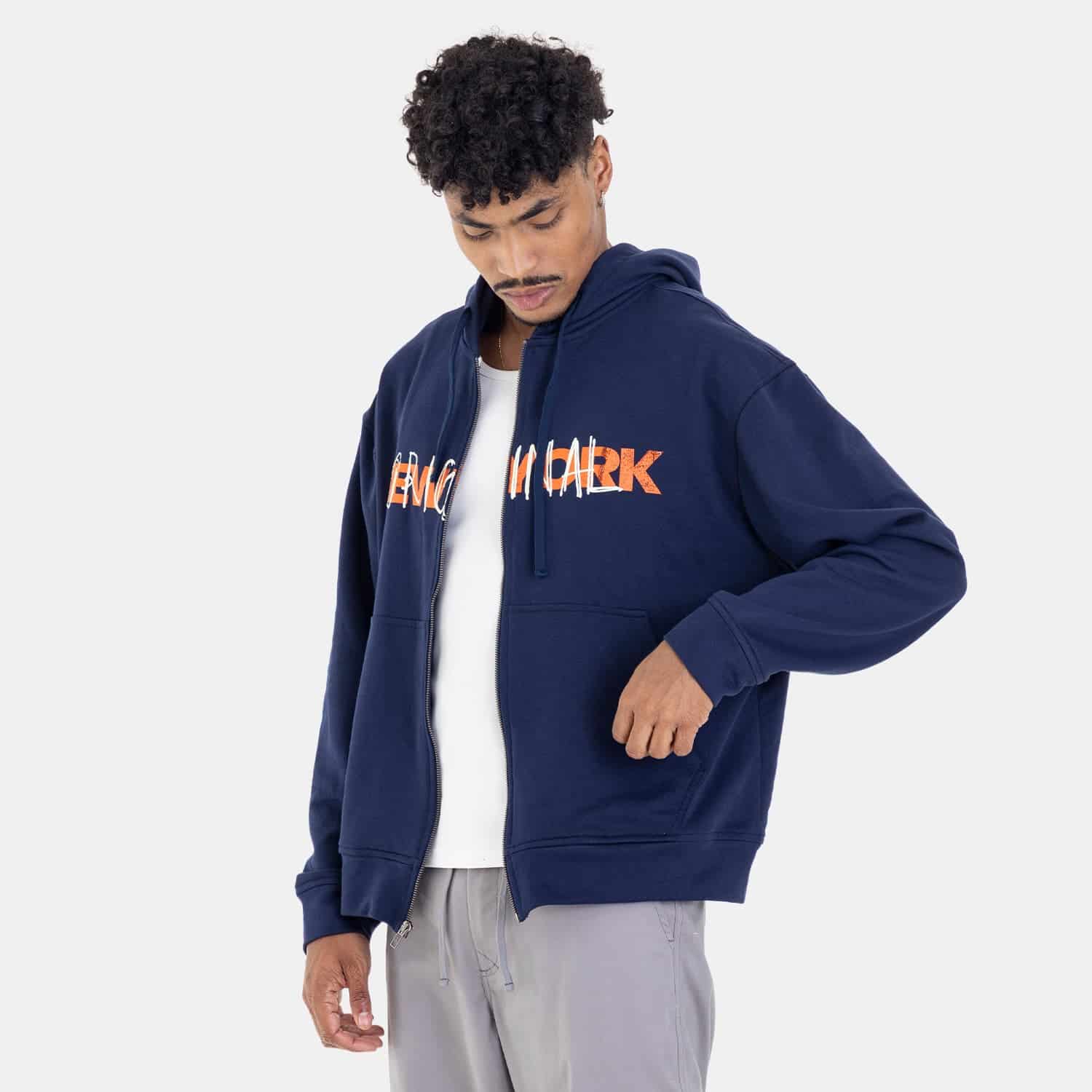 Zip Hoodie Regular Fit Dark Blue - miniatura 2