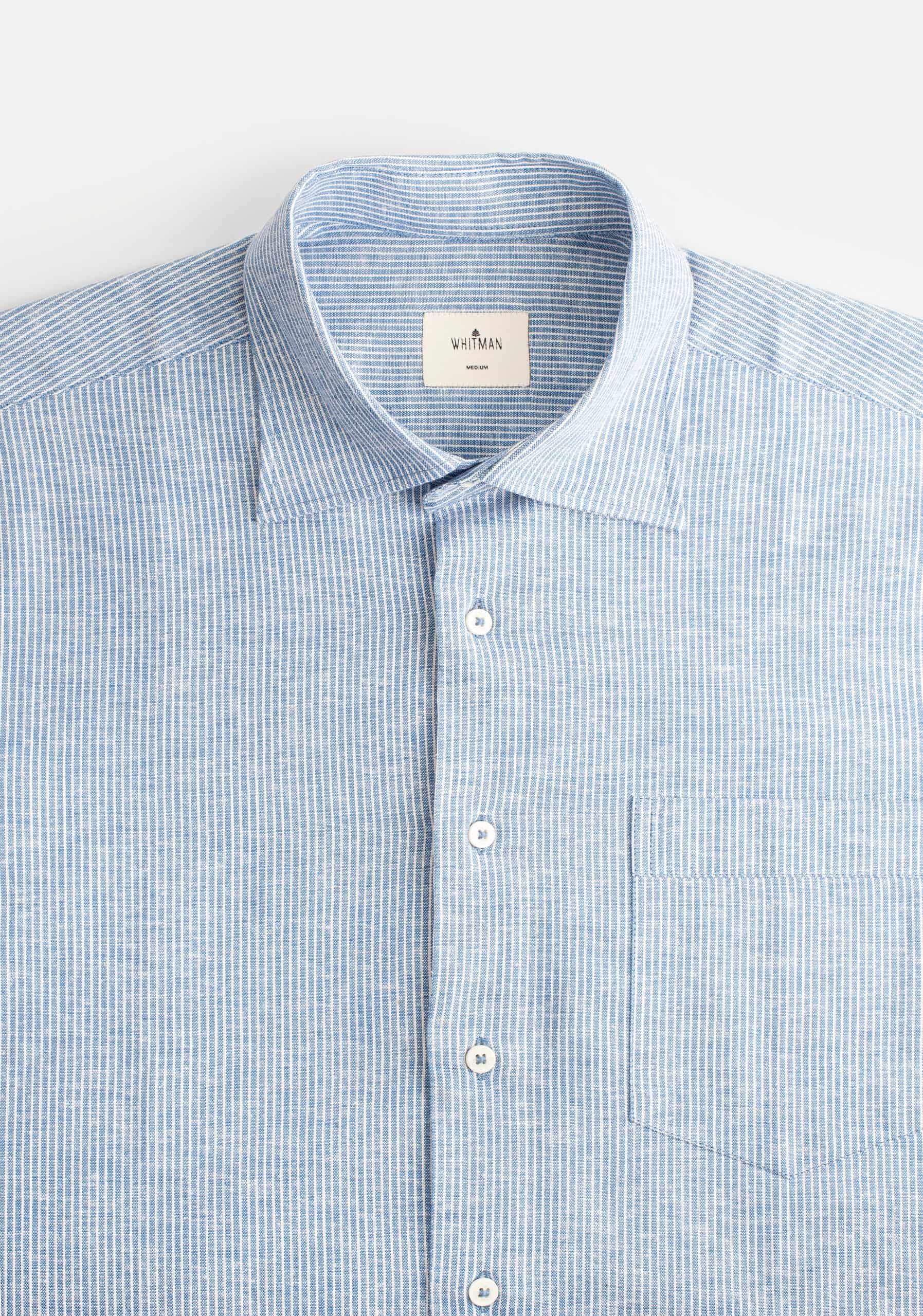 Camisa H CI Jamaica Rayas Delg Azul Medio - miniatura 6
